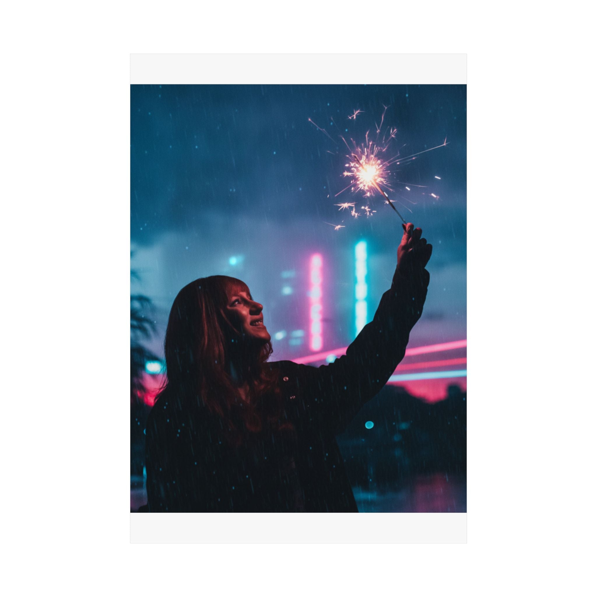 Neon Noir — Person — Matte Poster