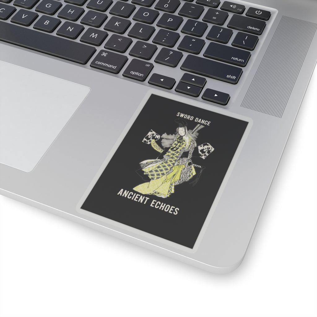 Streetwear Collage — Dancing Girl Wearing A Sword — Kiss-Cut Sticker