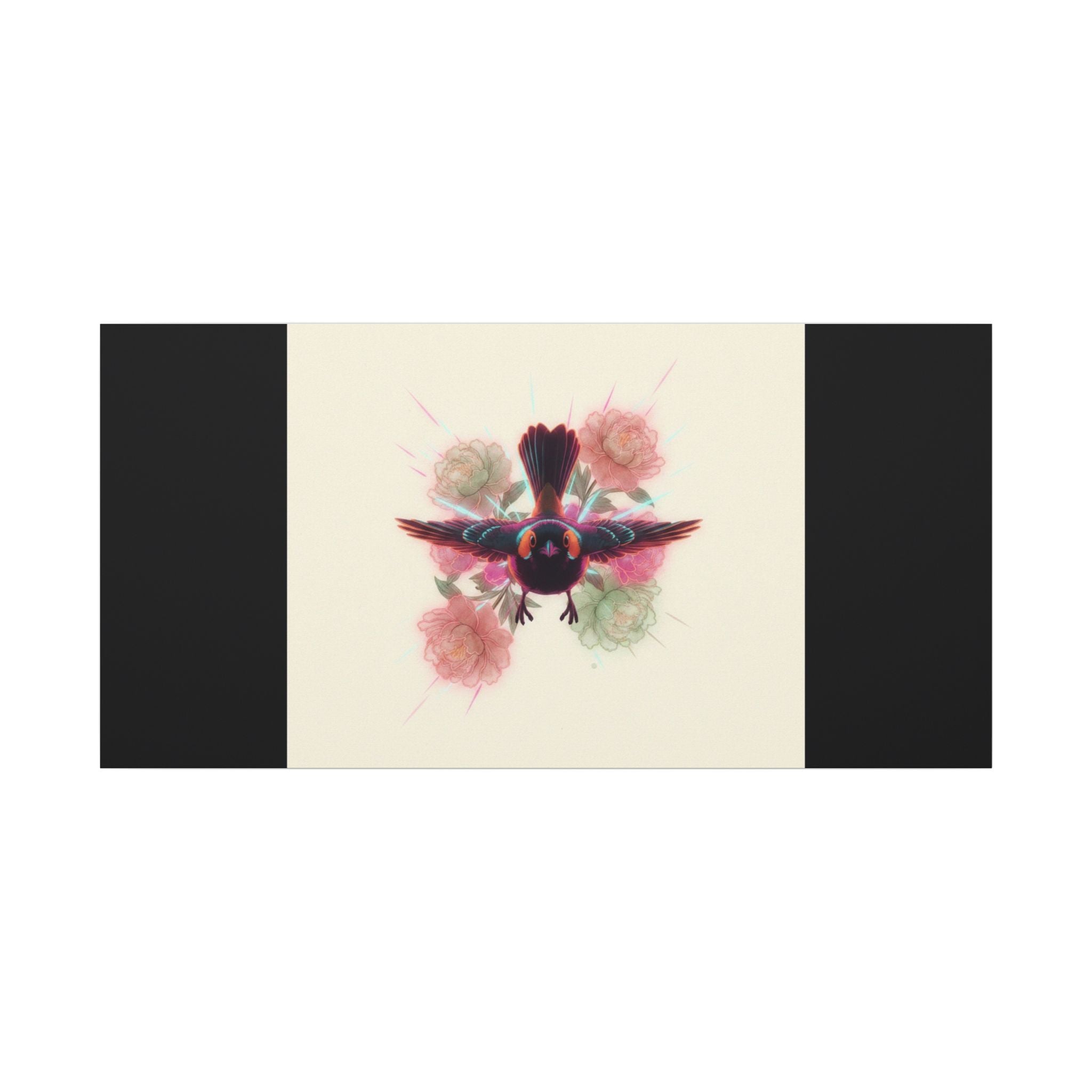 BRED IN THE CITY Flying Bird & Roses Matte Canvas