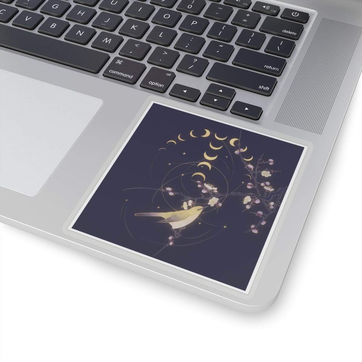 Celestial — New Moon; Nightingale On A Plum Branch — Kiss-Cut Sticker