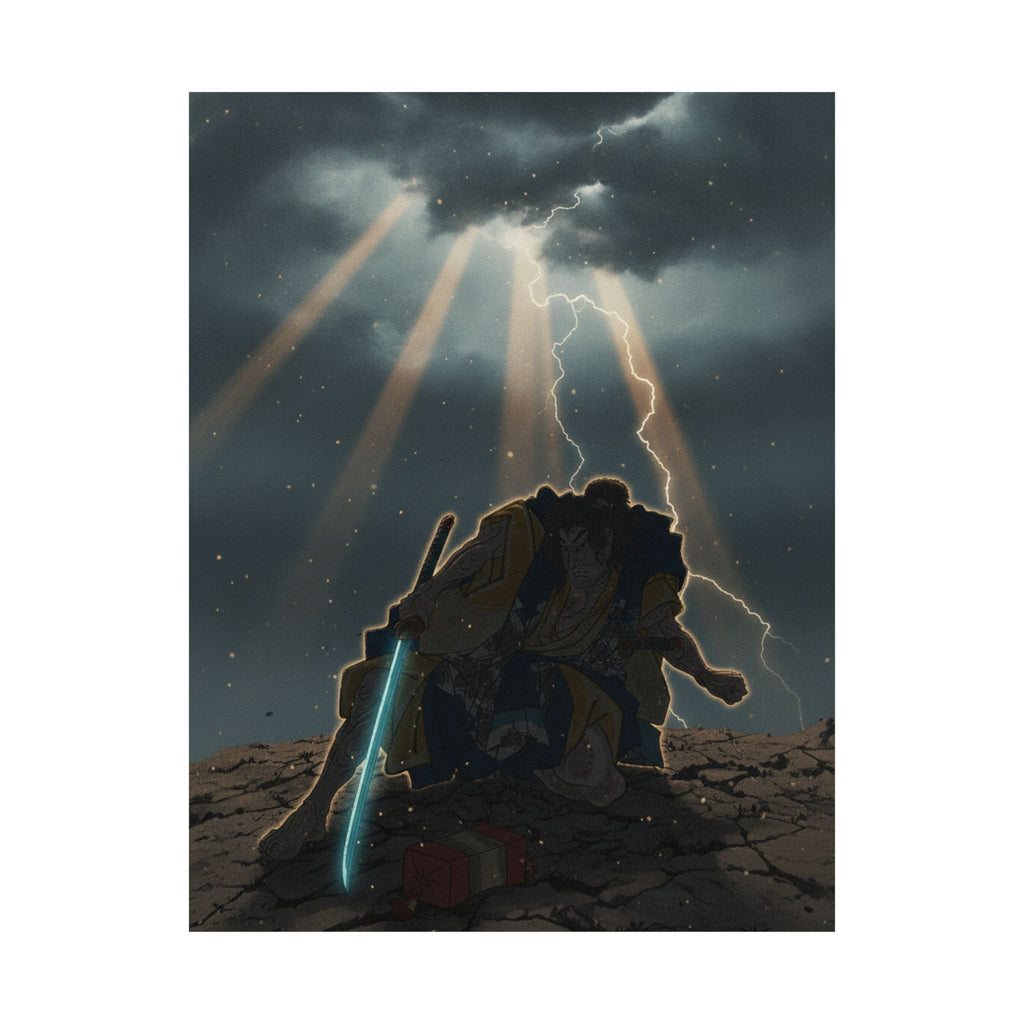 Dramatic Storm — “‘A Molted Cicada Shell’ (Utsusemi): Soga Gorō Tokimune,” From The Series Scenes — Matte Poster