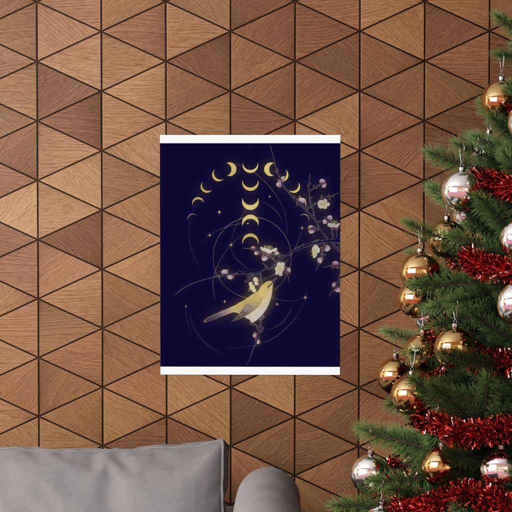 Celestial — New Moon; Nightingale On A Plum Branch — Matte Poster