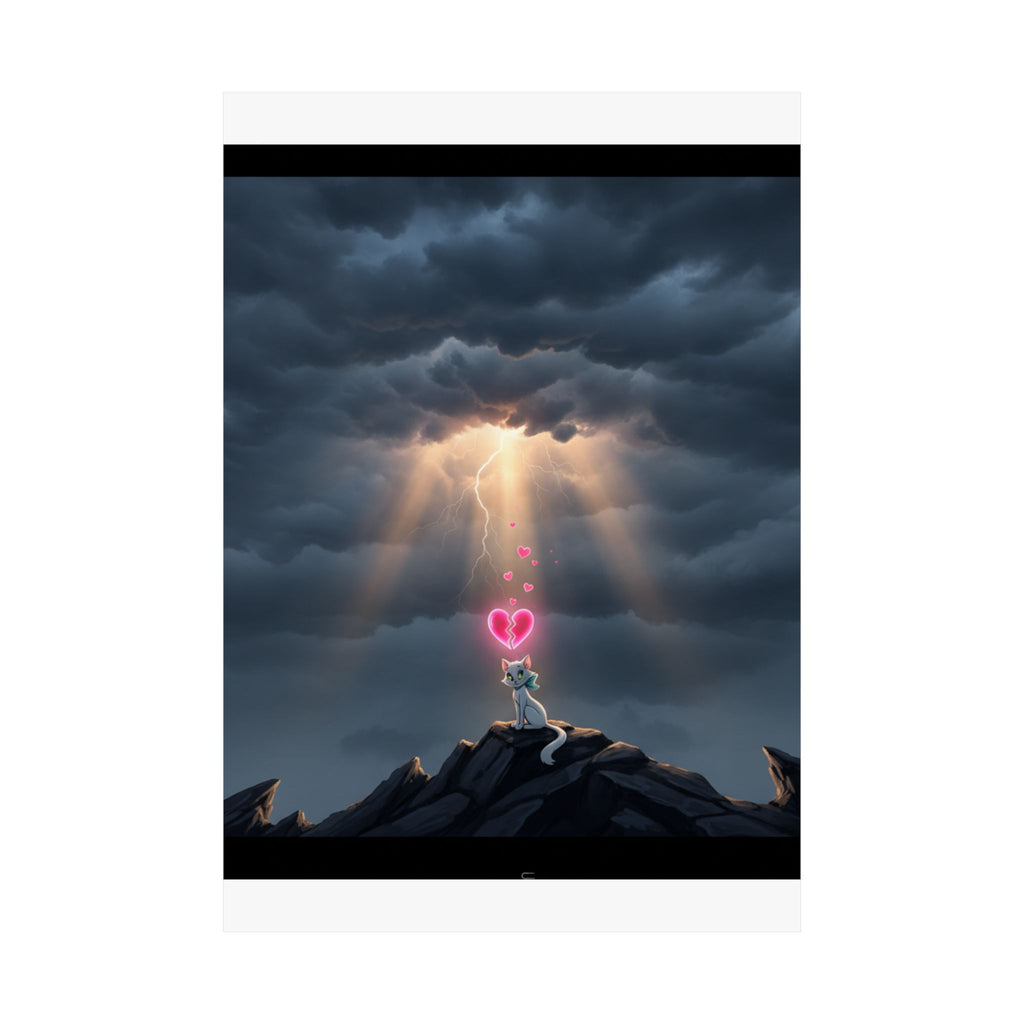Dramatic Storm — Cat — Matte Poster