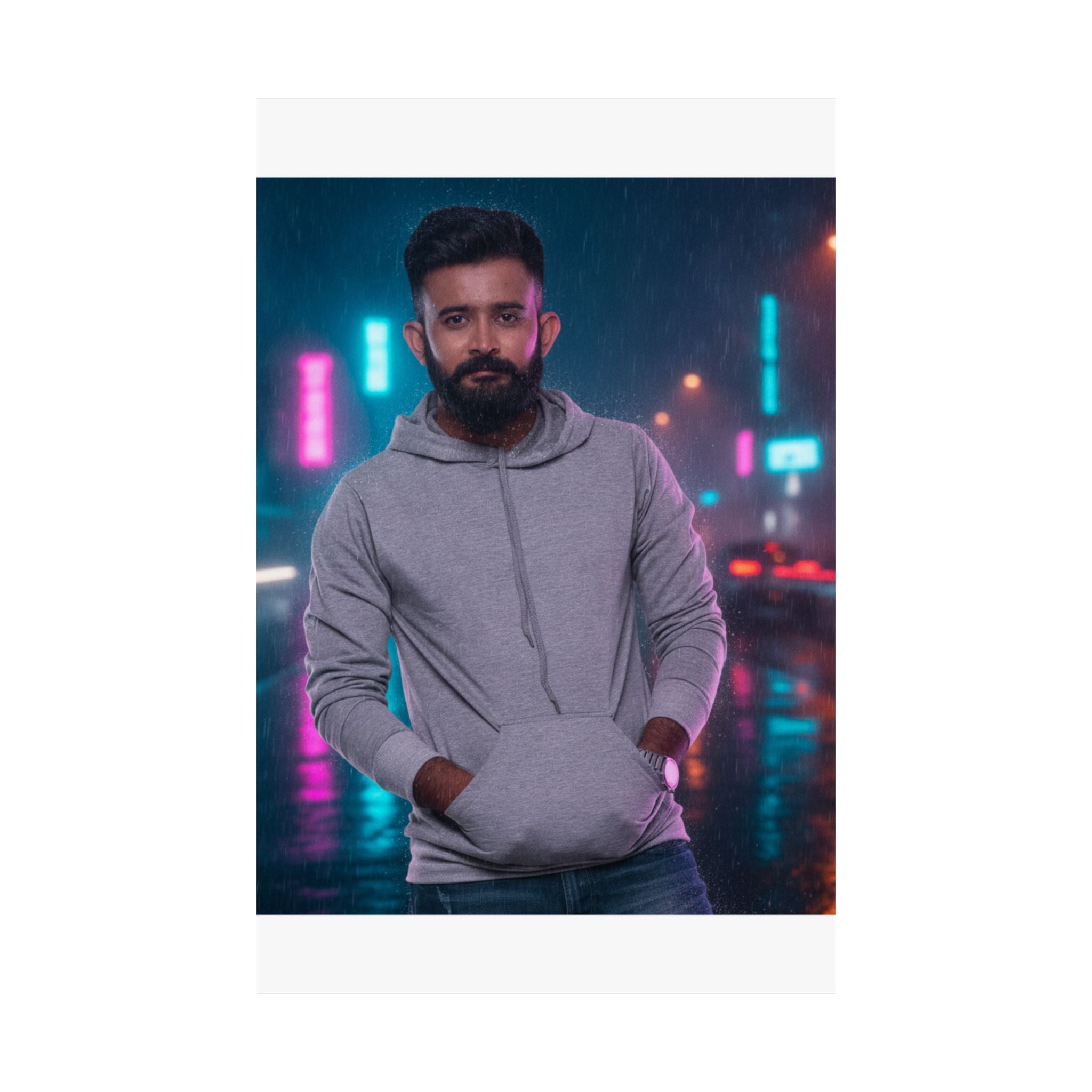 Neon Noir — Person — Matte Poster