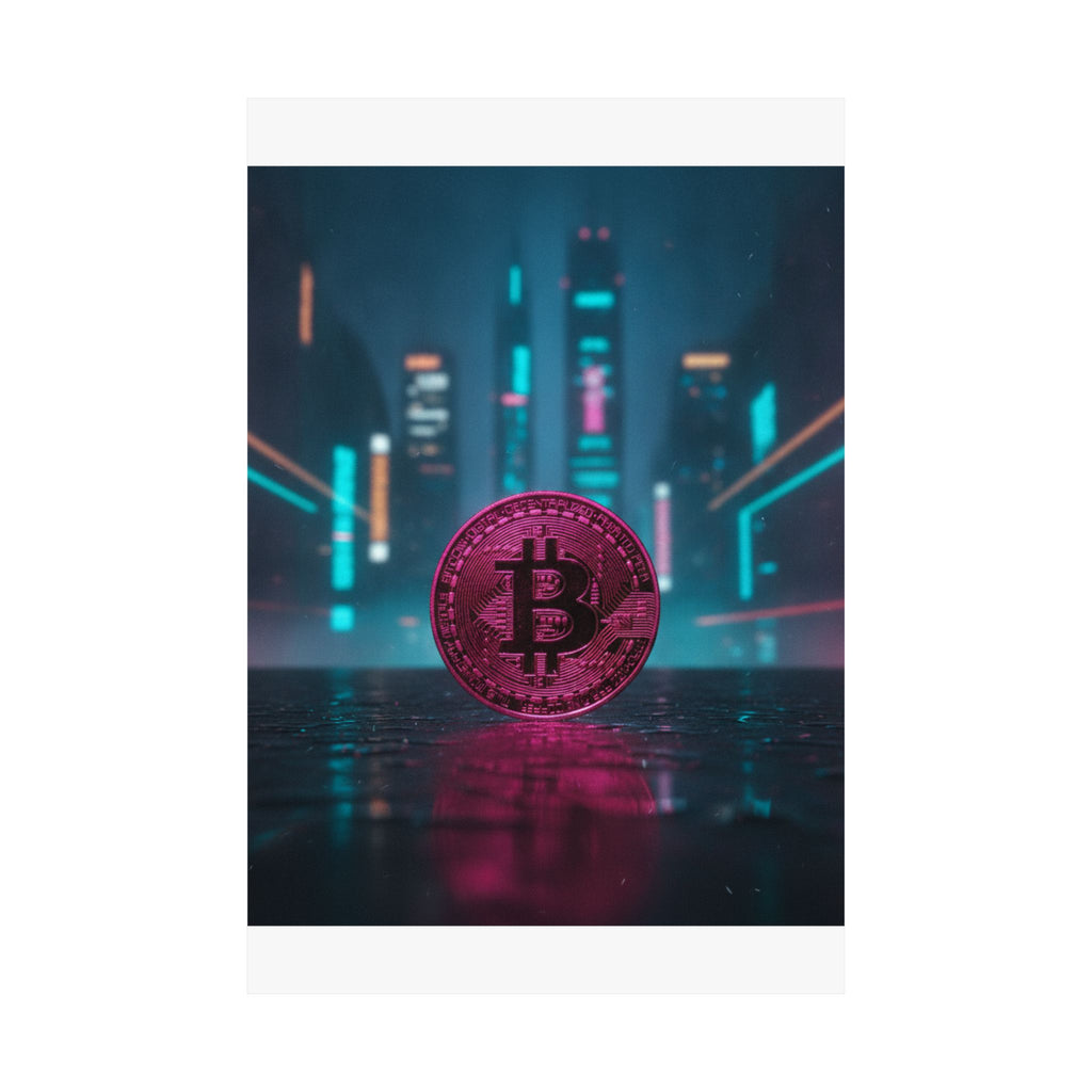 Neon Noir — Coin — Matte Poster