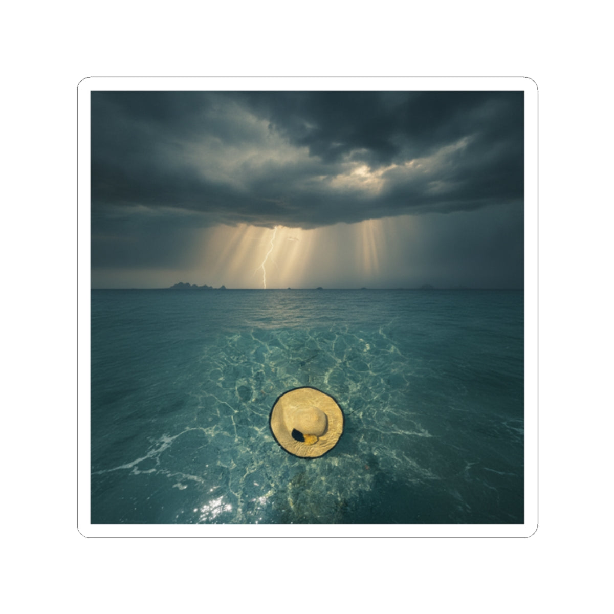 Dramatic Storm kiss-cut sticker — product view 2