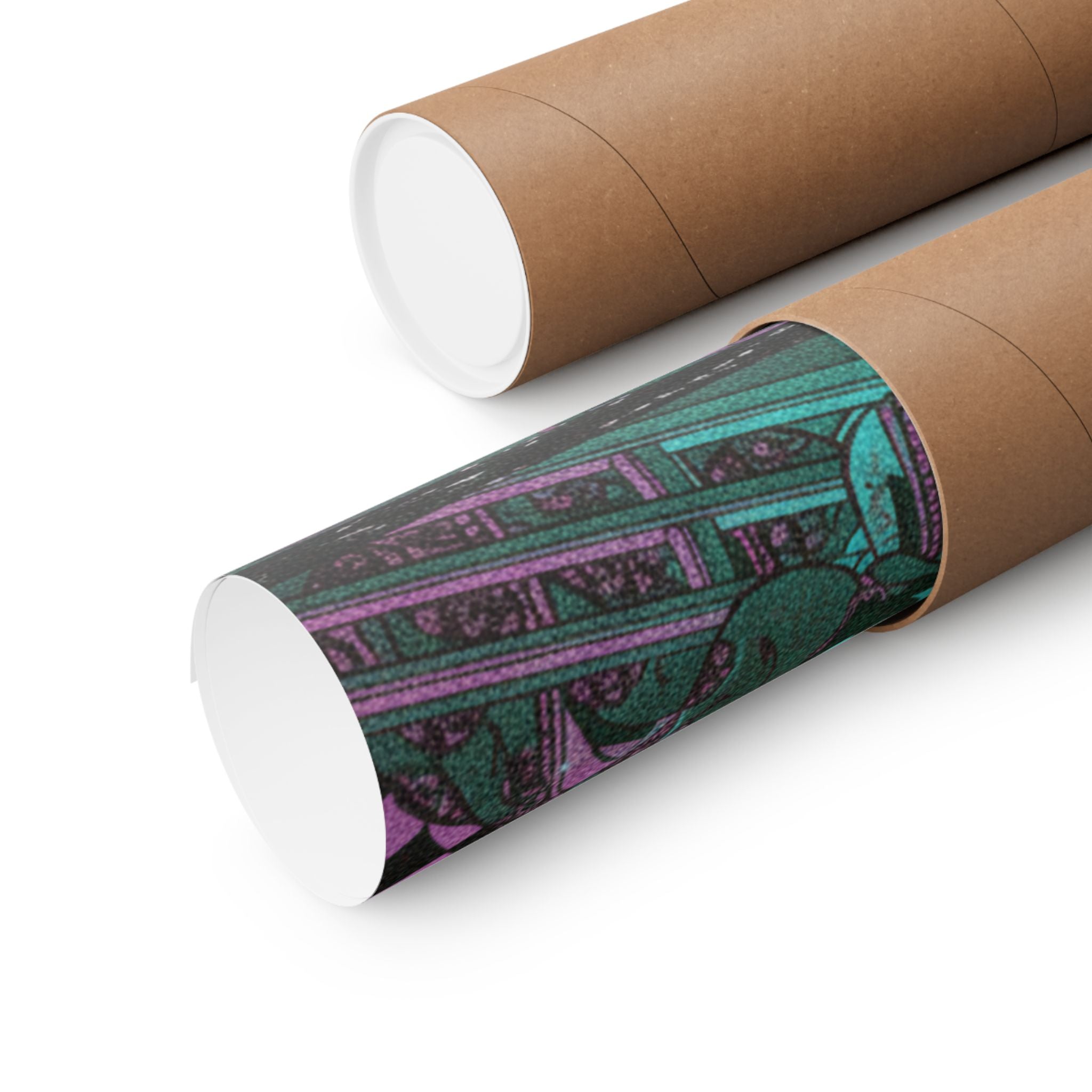Glitch Culture — Courtesan Leaning On The Railing Of A Veranda — Matte Poster