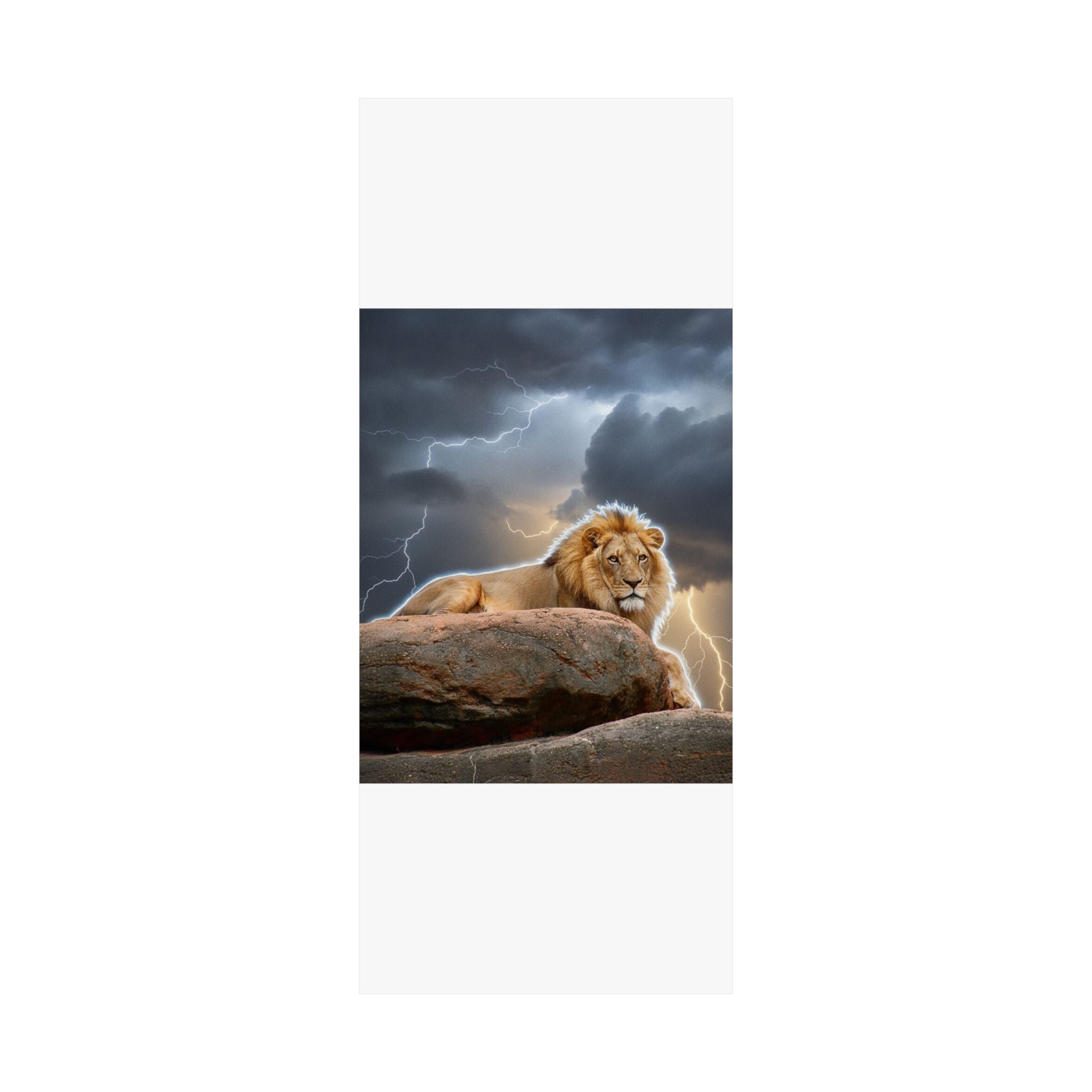 Dramatic Storm — Lion — Matte Poster