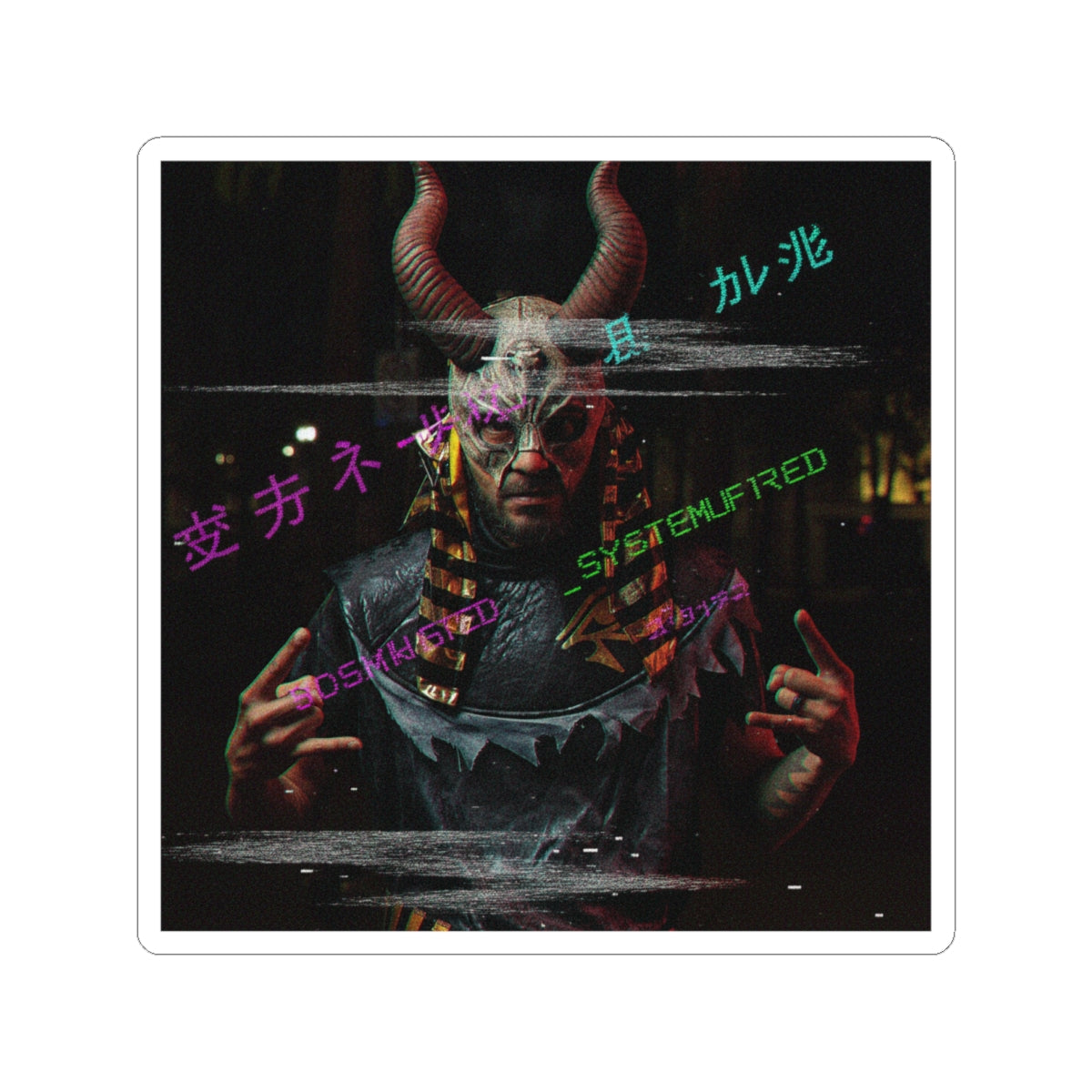 Glitch Culture kiss-cut sticker — product view 3