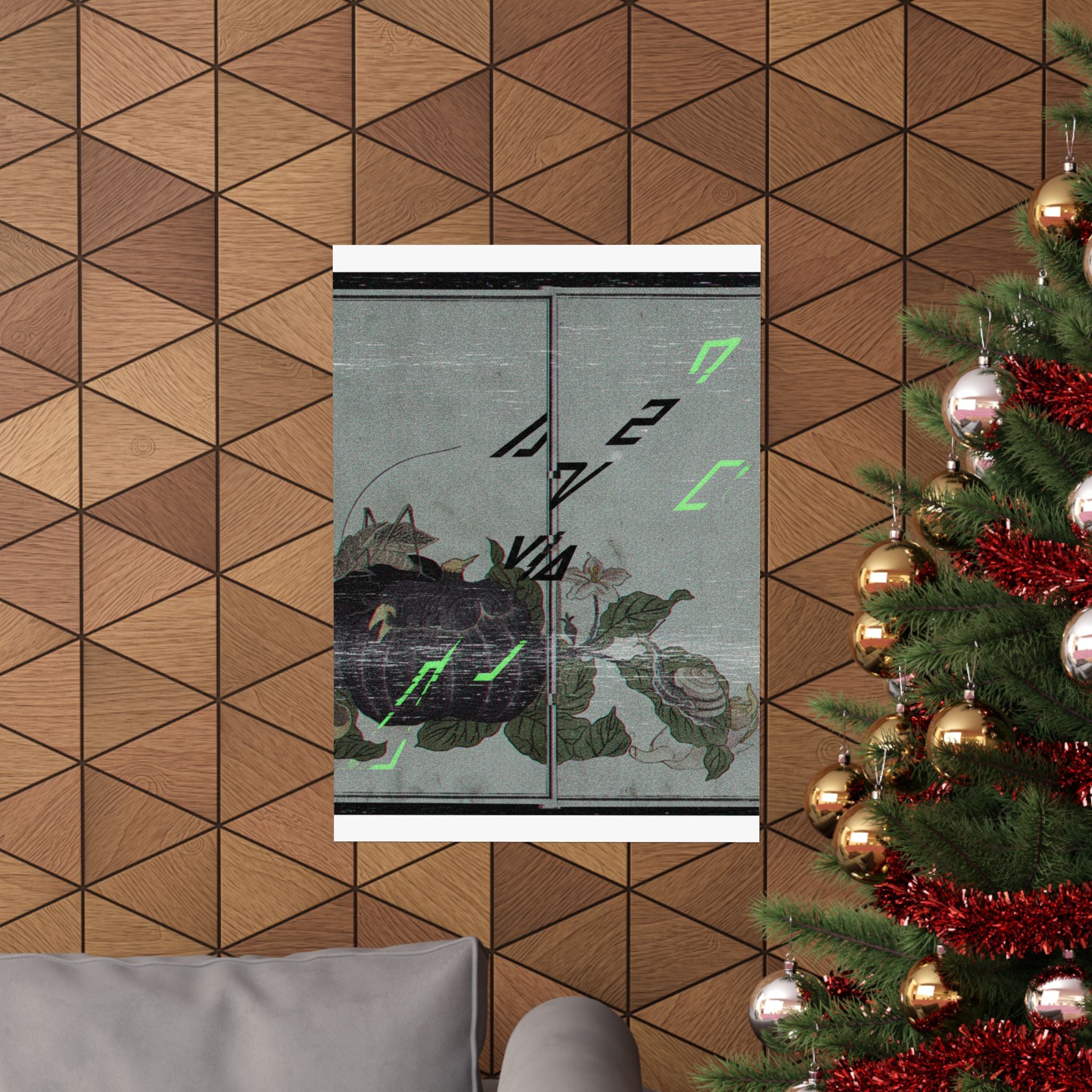 Glitch Culture — Land Snail (Katatsumuri); Giant Katydid (Kutsuwamushi), From The Picture Book Of — Matte Poster