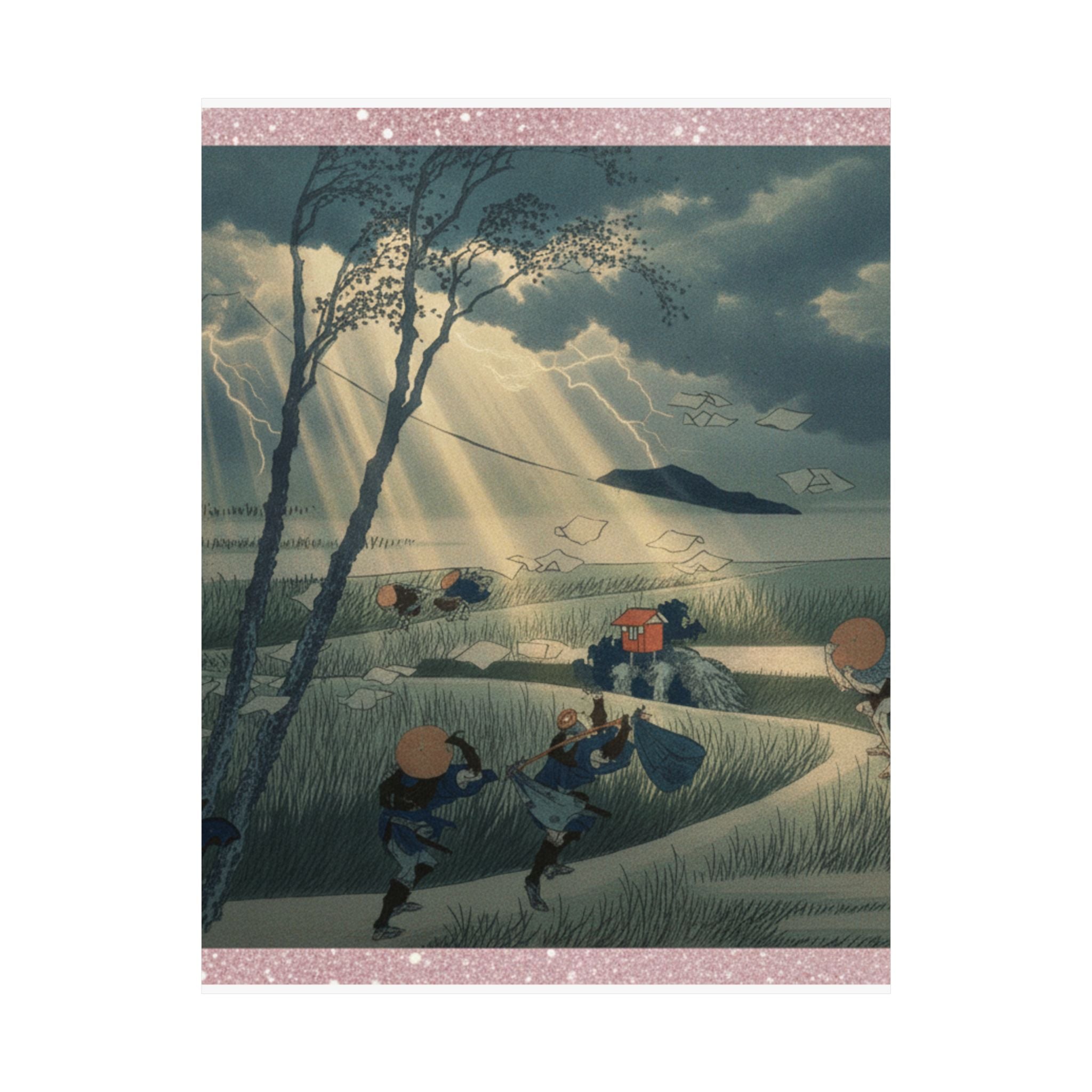 Dramatic Storm — Ejiri In Suruga Province (Sunshū Ejiri), From The Series Thirty-Six Views Of Mou — Matte Poster