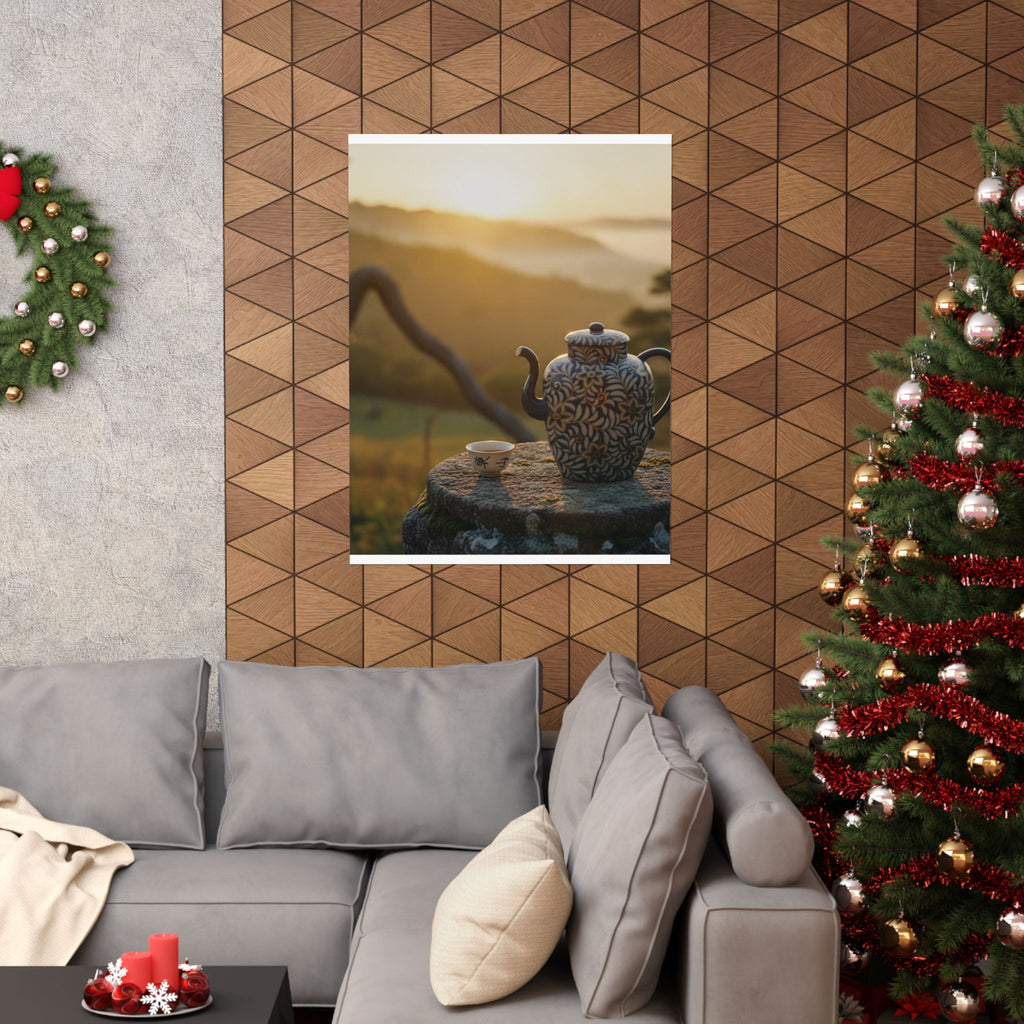 Scenic Nature — Wine Pot And Cup — Matte Poster