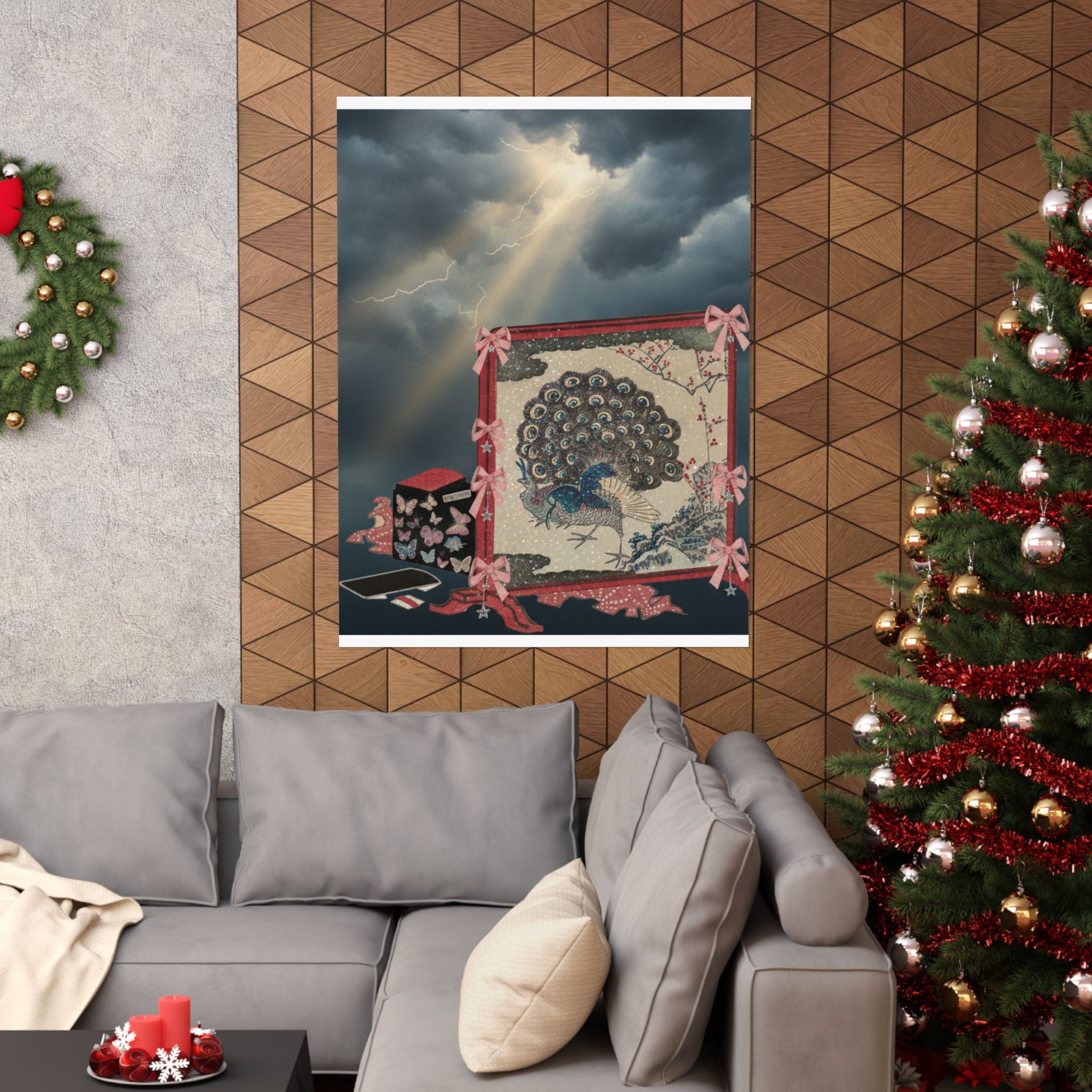 Dramatic Storm — Screen And Lady'S Work-Box — Matte Poster