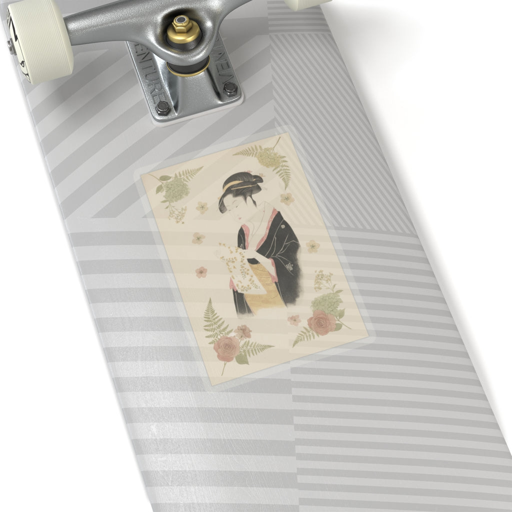 Botanical — The Lady Tomimoto Toyohina Reading A Letter — Kiss-Cut Sticker