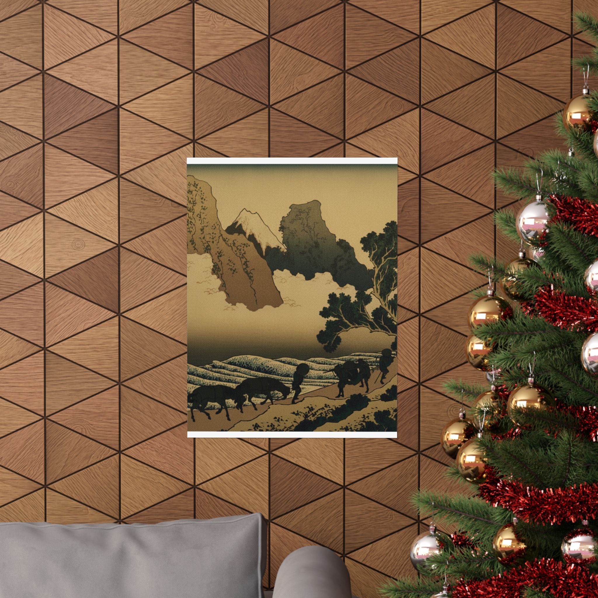 Scenic Nature — View From The Other Side Of Fuji From The Minobu River (Minobugawa Ura Fuji), Fr — Matte Poster