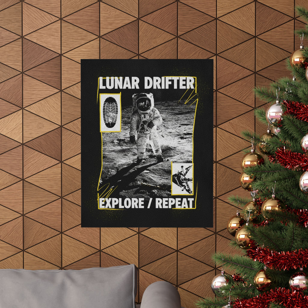 Lunar Drifter Explore / Repeat Astronaut Streetwear Poster