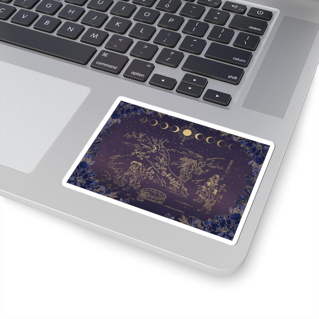 Celestial — Fagot–Gatherer Finds Boy With Sparrow — Kiss-Cut Sticker