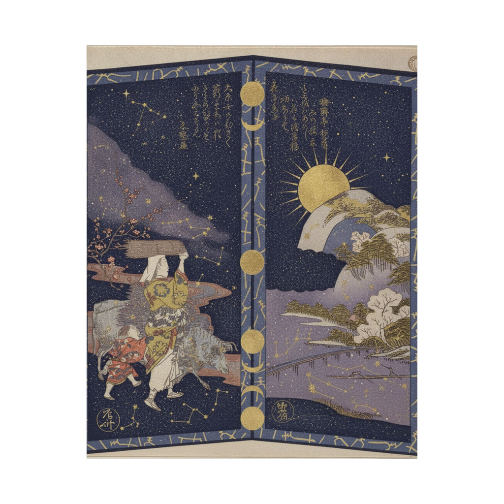 Celestial — Surimono In Shape Of Small Twofold Screen — Matte Poster