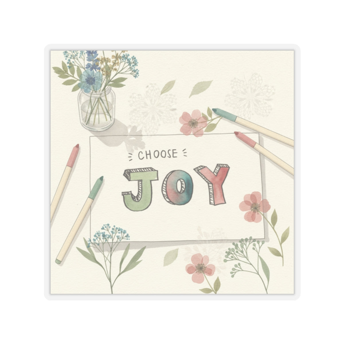 Botanical — Abstract — Kiss-Cut Sticker