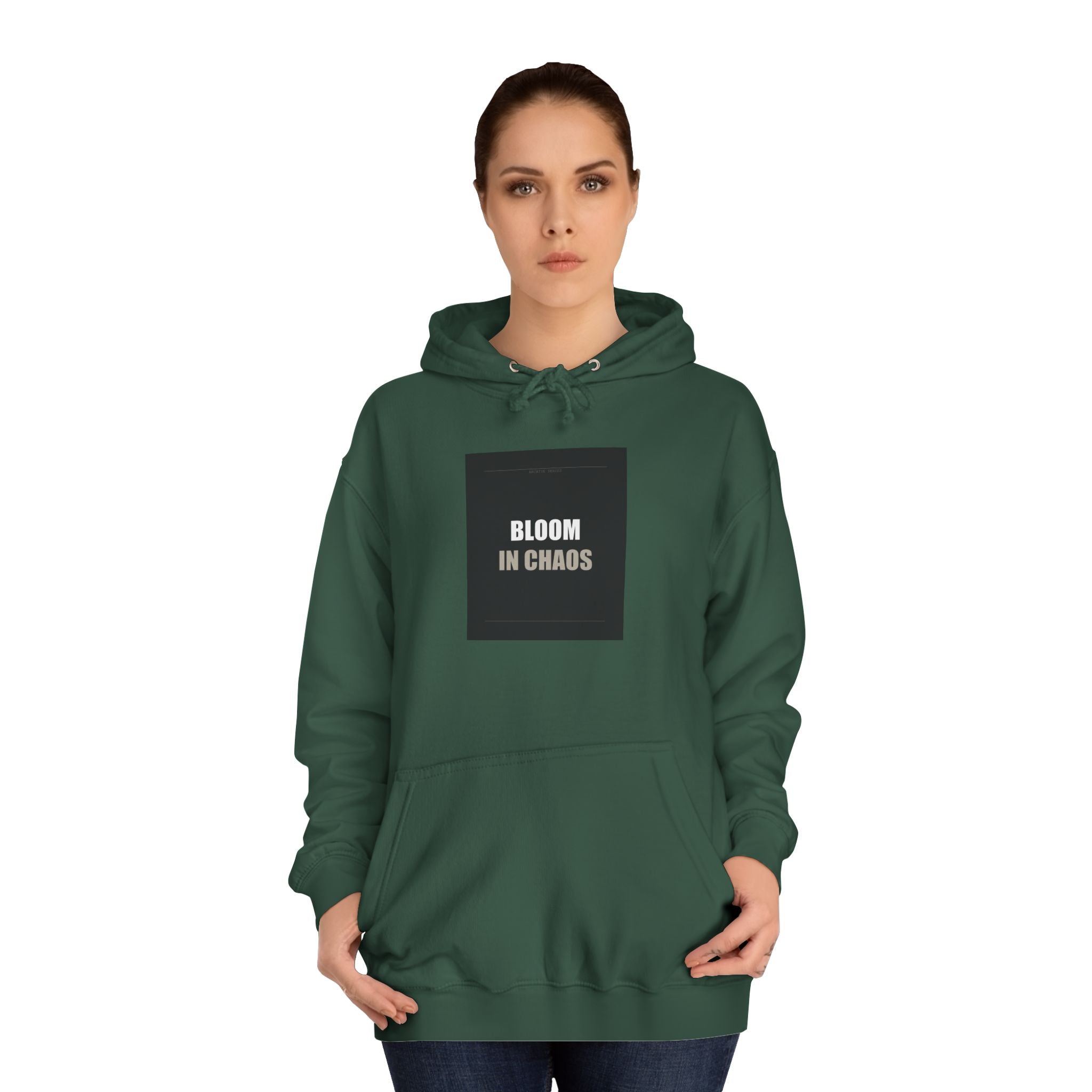 Bloom In Chaos Bold Typography Statement Hoodie