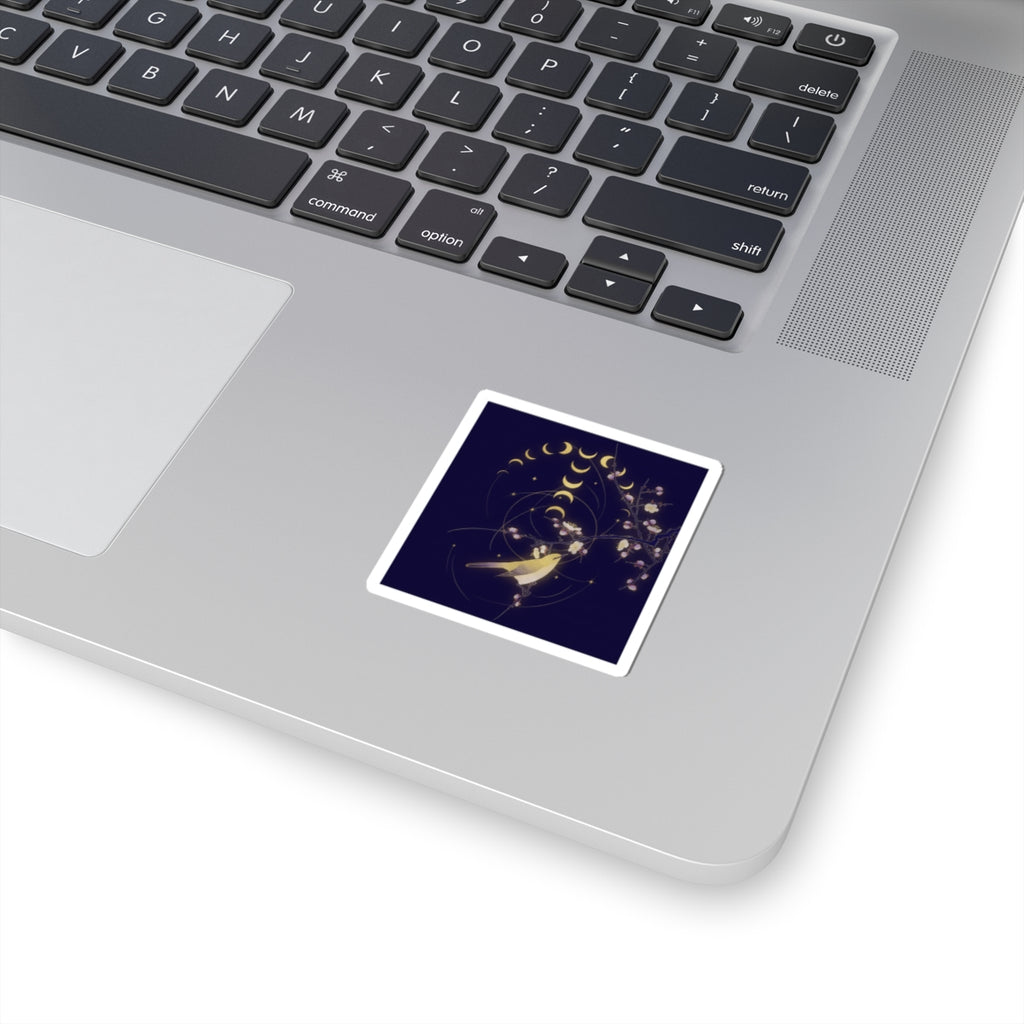 Celestial — New Moon; Nightingale On A Plum Branch — Kiss-Cut Sticker