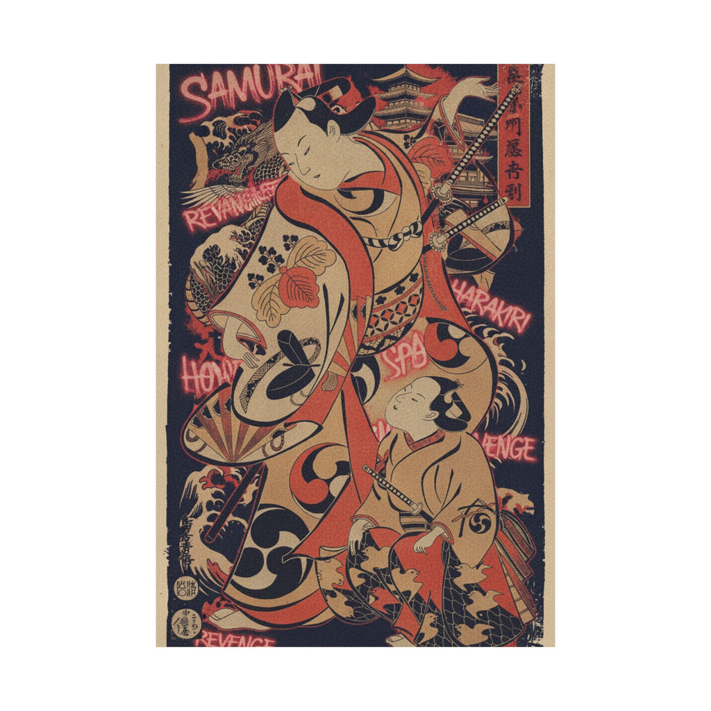 Japanese Street — The Actor Yoshizawa Ayame As A Samurai — Matte Poster