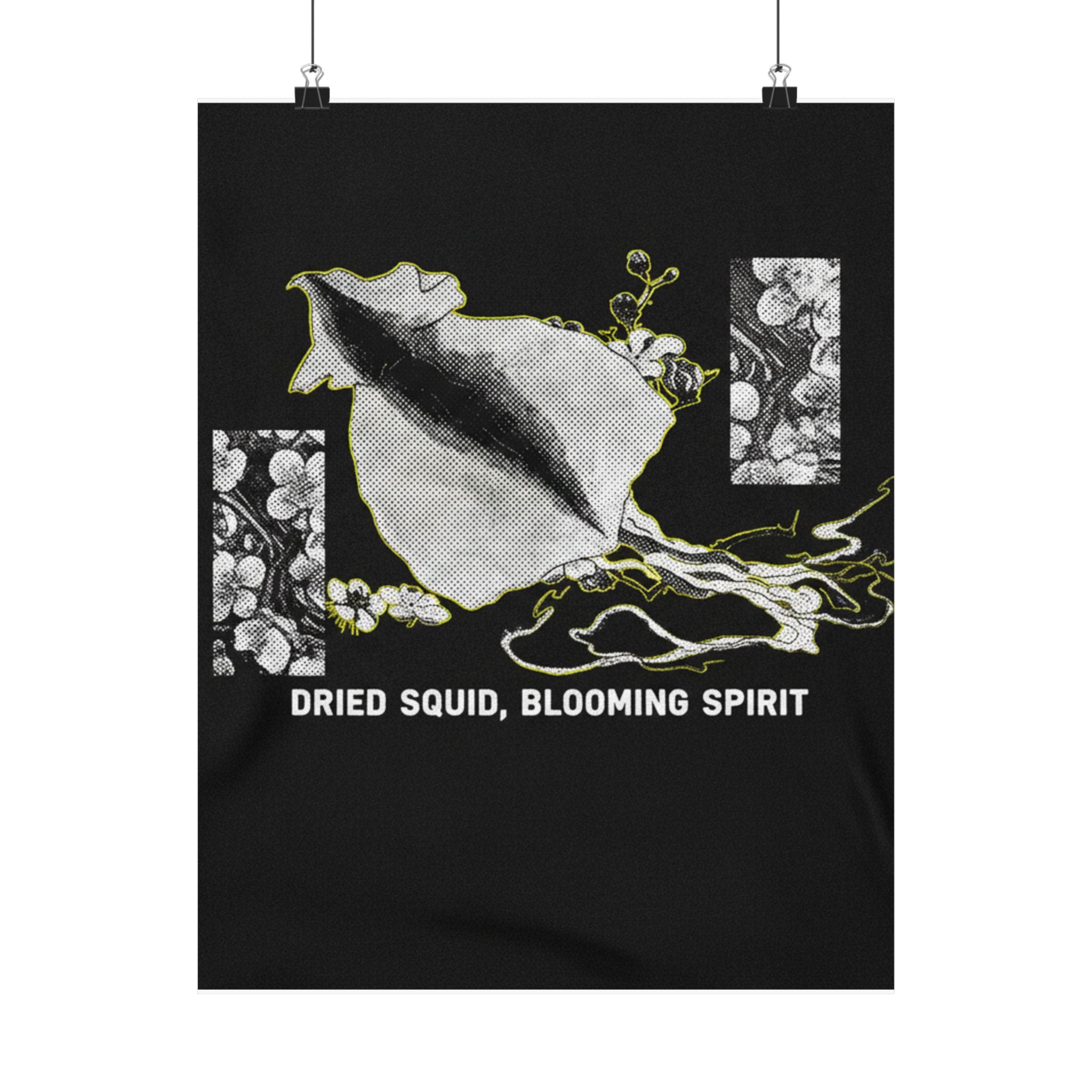Streetwear Collage — Dried Cuttle-Fish And Plum Blossoms — Matte Poster