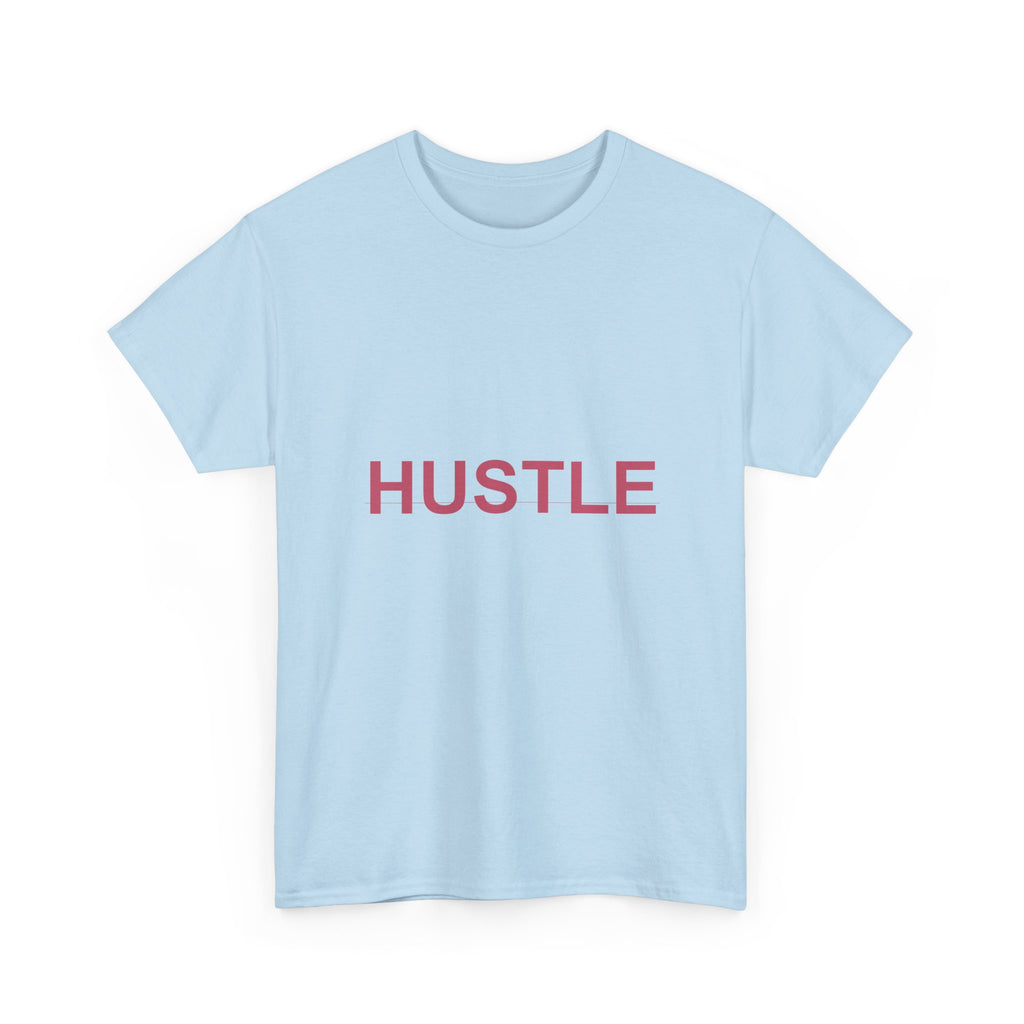 HUSTLE Bold Crimson Minimal Typography Graphic Tee