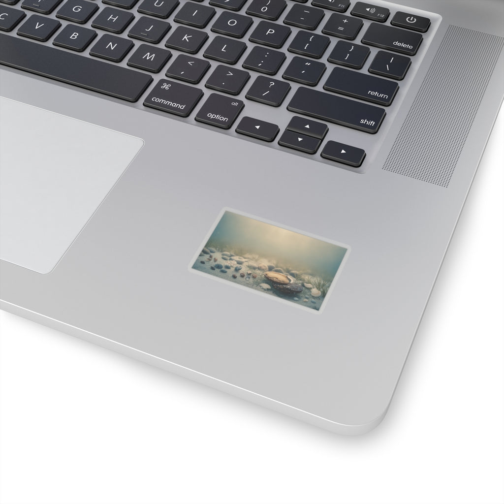 Scenic Nature — Shells Under Water — Kiss-Cut Sticker