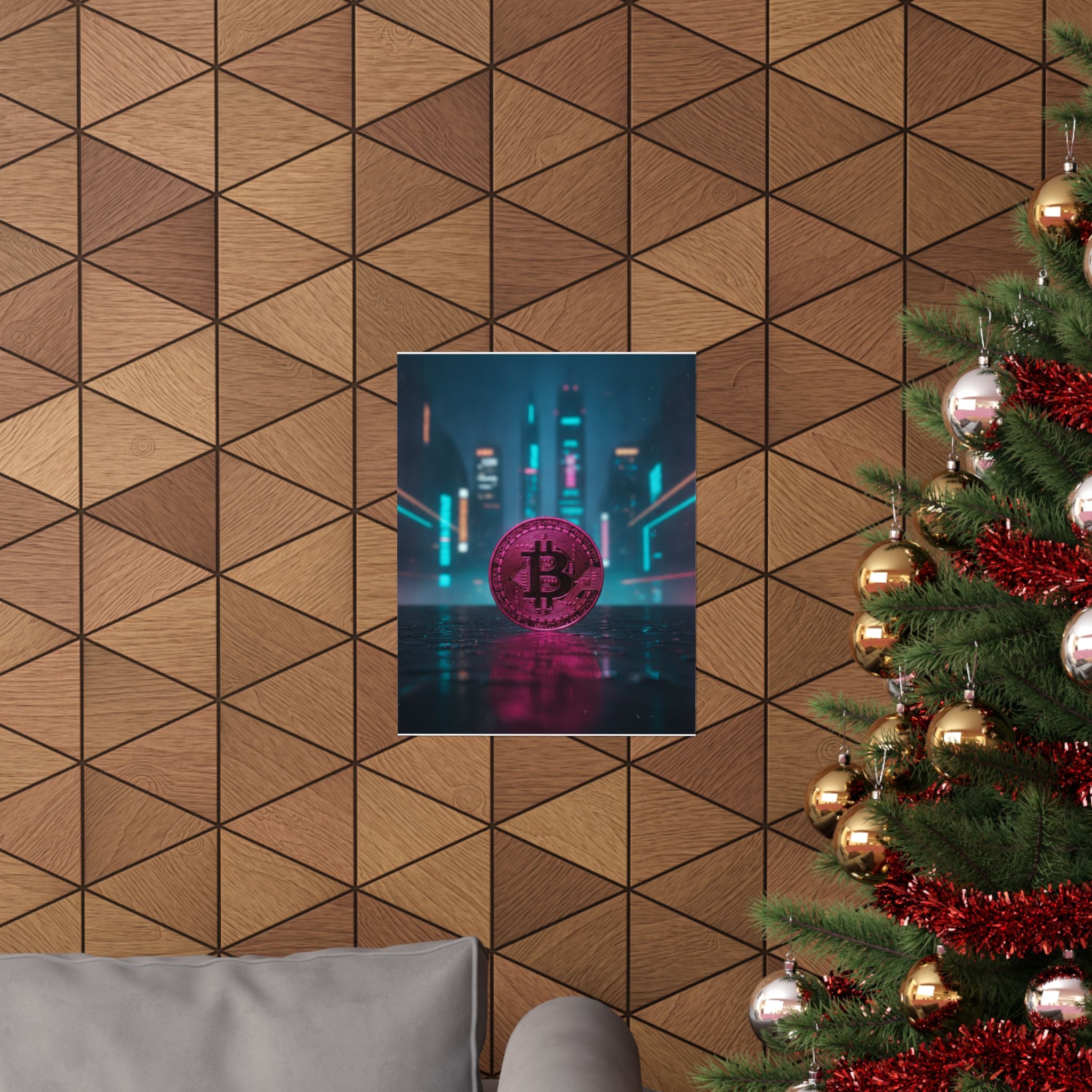 Neon Noir — Coin — Matte Poster
