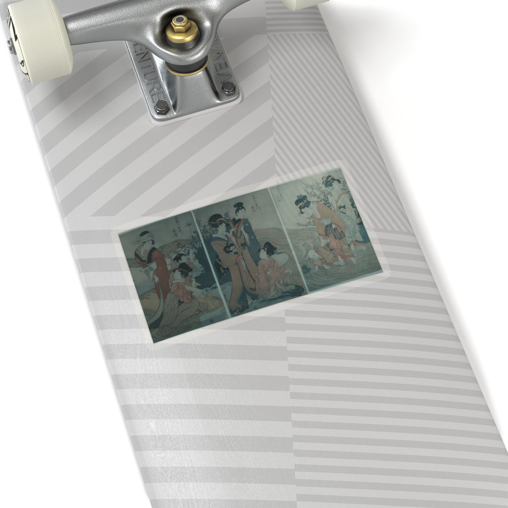 Cinematic — Women And Children On The Banks Of A Stream — Kiss-Cut Sticker
