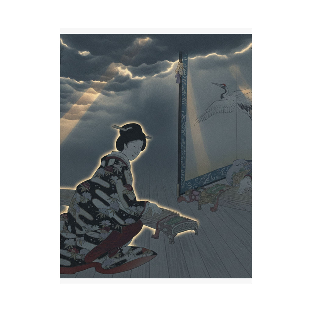 Dramatic Storm — Chiyoda Castle (Album Of Women) — Matte Poster