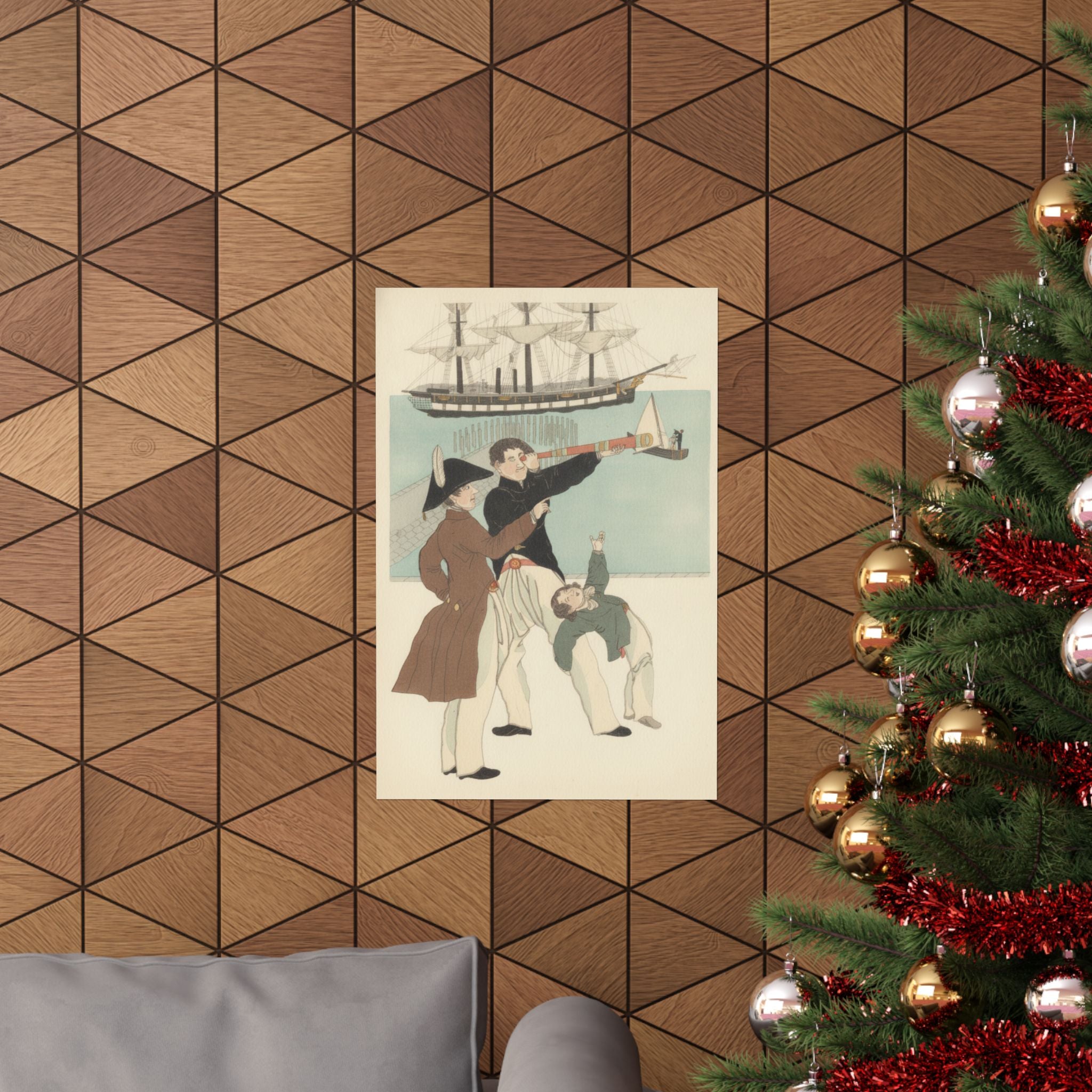 Botanical — Russians Enjoying A Holiday In Yokohama (Yokohama Kyūjitsu Roshiajin Yūkō) — Matte Poster