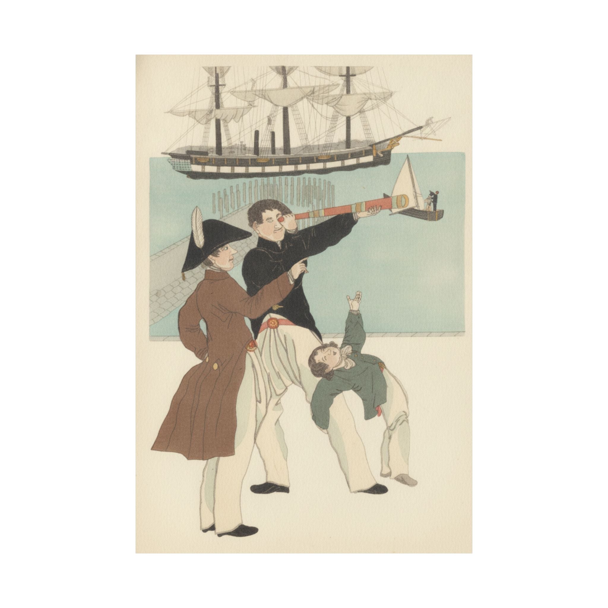 Botanical — Russians Enjoying A Holiday In Yokohama (Yokohama Kyūjitsu Roshiajin Yūkō) — Matte Poster