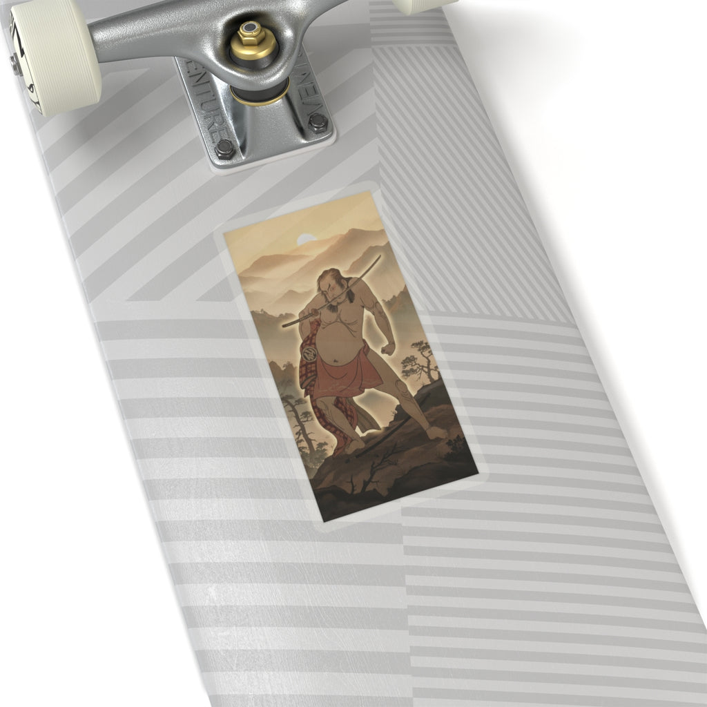 Scenic Nature — The Second Nakamura Sukegoro As A Man Entirely Nude Save For Loin Cloth — Kiss-Cut Sticker