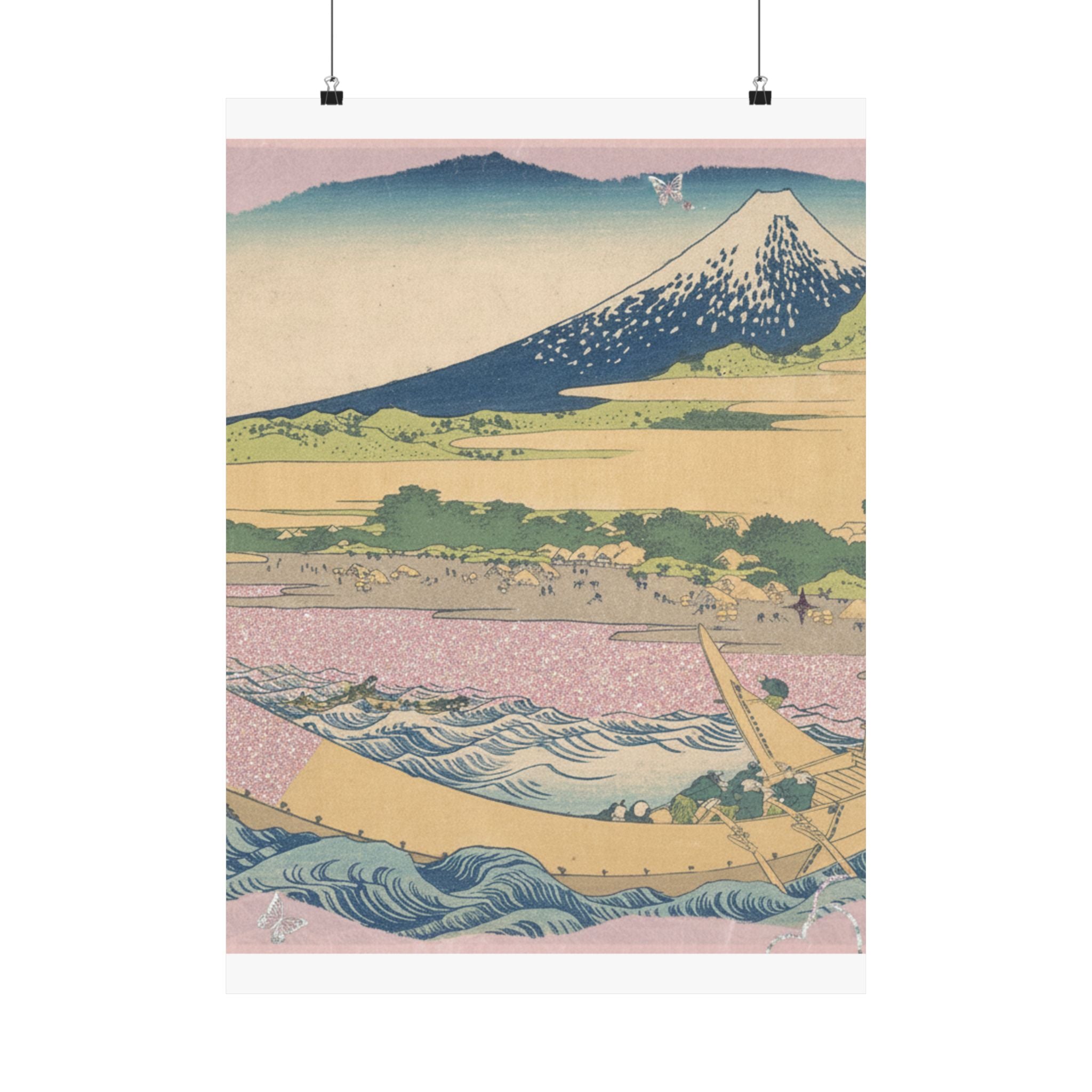 Scenic Nature — Tago Bay Near Ejiri On The Tōkaidō (Tōkaidō Ejiri Tago No Ura Ryaku Zu), From Th — Matte Poster