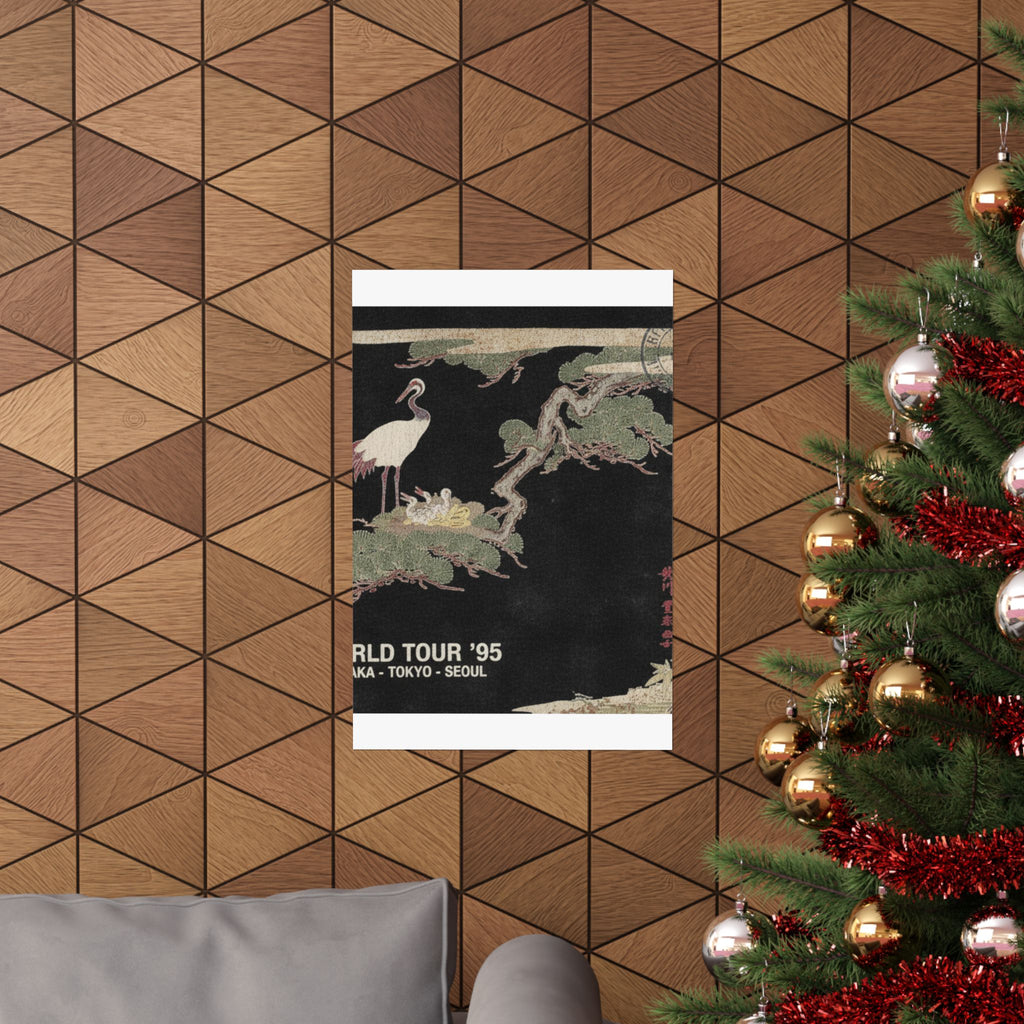 Vintage Bootleg — Crane And Their Young In Their Nest In The Branches Of A Pine-Tree — Matte Poster
