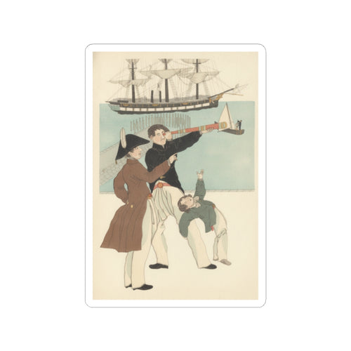 Botanical — Russians Enjoying A Holiday In Yokohama (Yokohama Kyūjitsu Roshiajin Yūkō) — Kiss-Cut Sticker