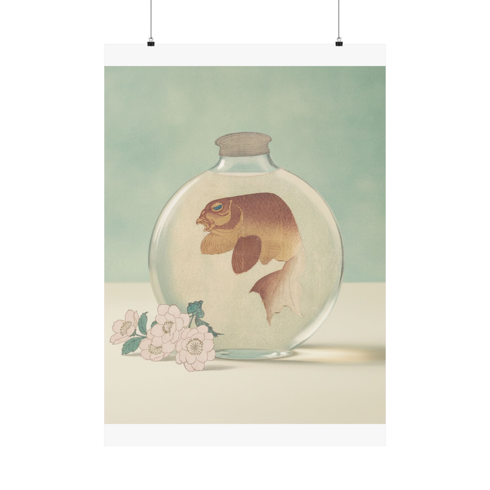 Product Marketing — Gold-Fish In A Glass Bottle — Matte Poster