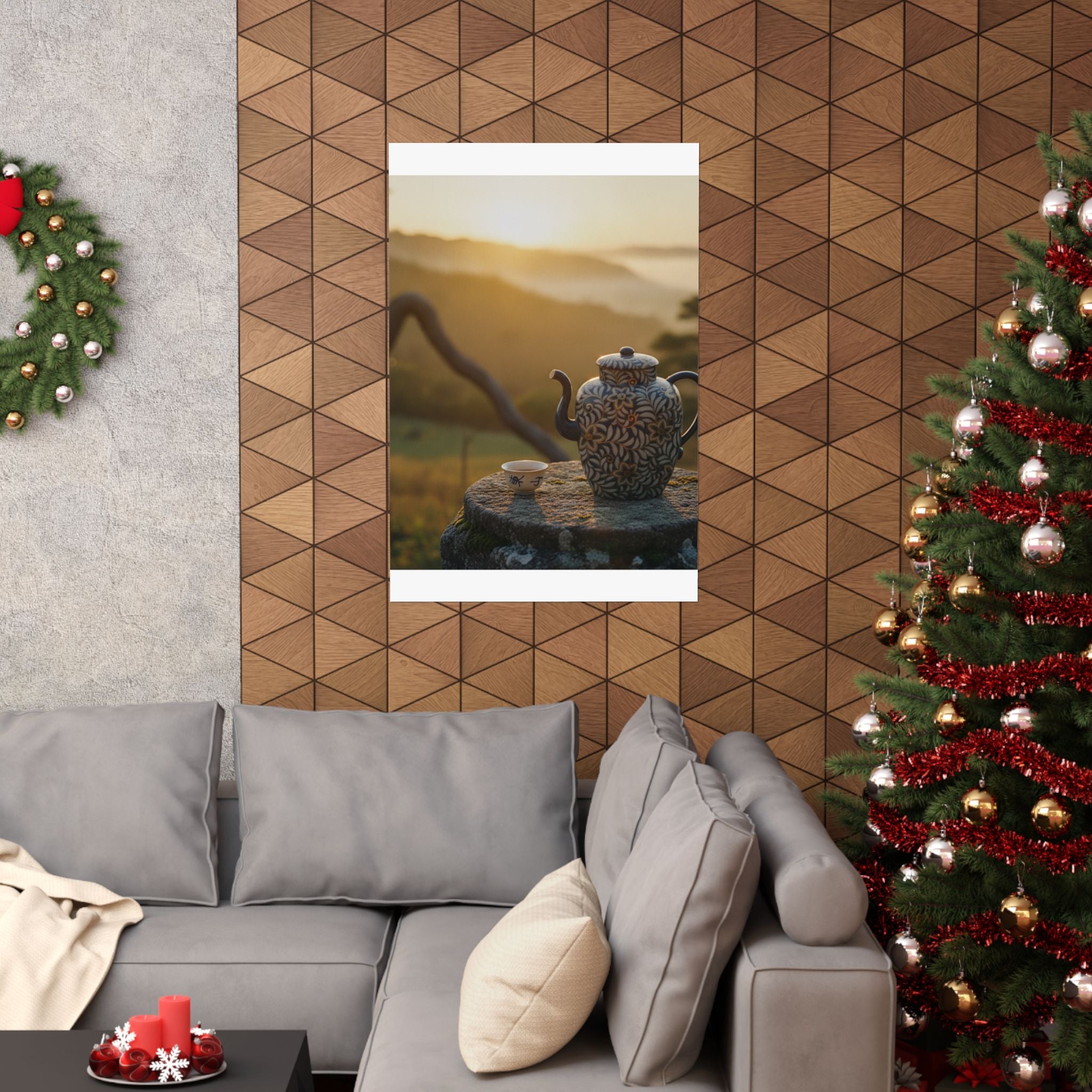 Scenic Nature — Wine Pot And Cup — Matte Poster