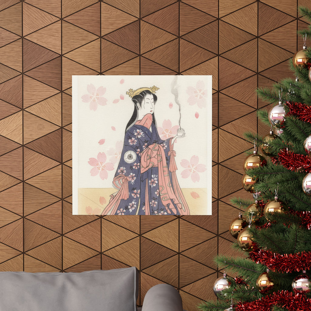 Watercolor — The Actor Iwai Hanshirō Iv As Sakura Hime, The Cherry Princess — Matte Poster