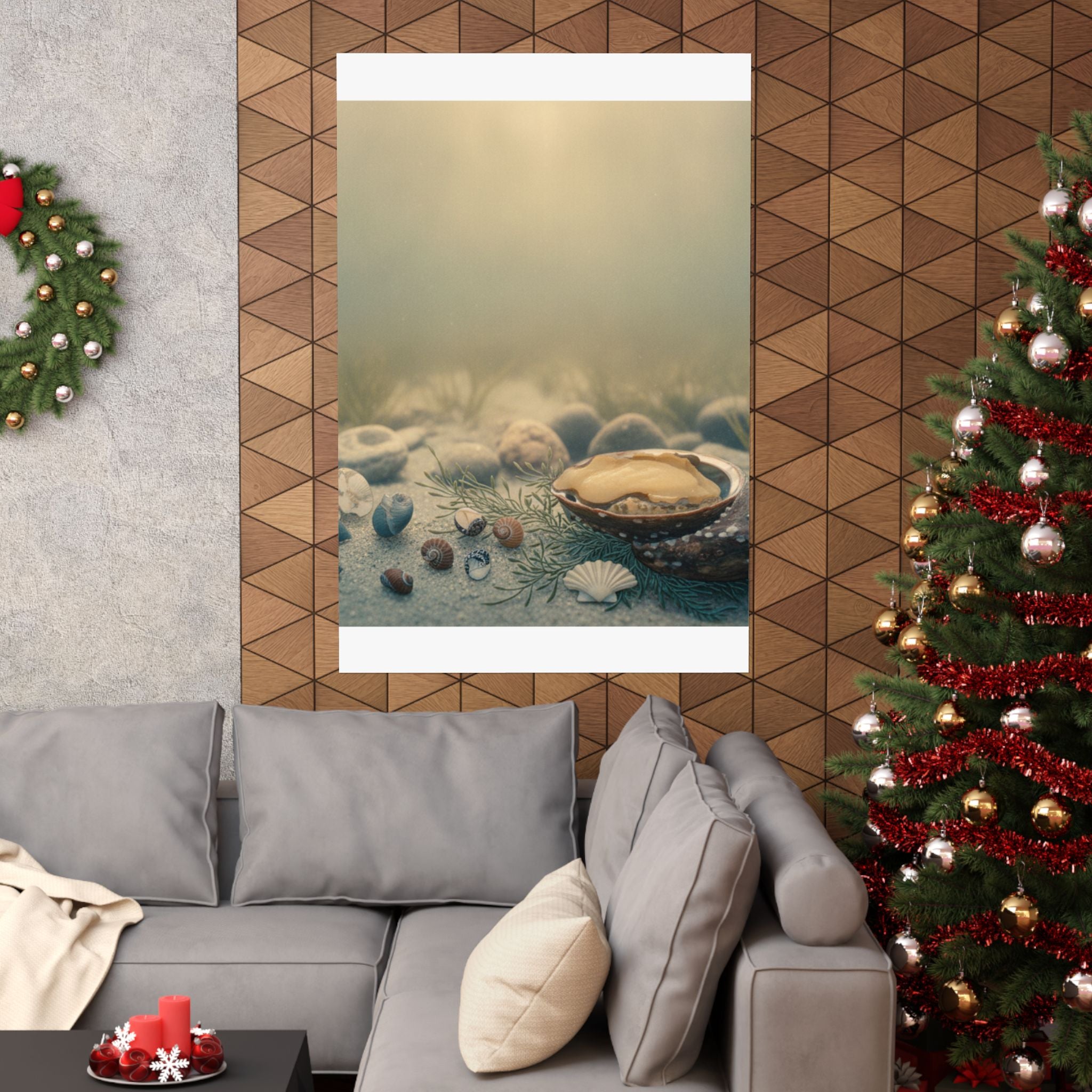 Scenic Nature — Shells Under Water — Matte Poster
