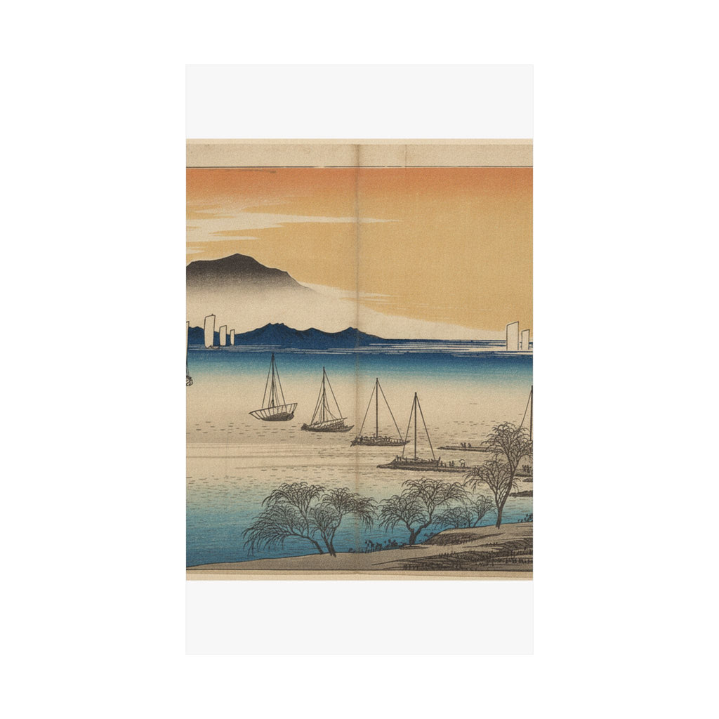 Affirmation — Sailing Boats Returning To Yabase, Lake Biwa — Matte Poster
