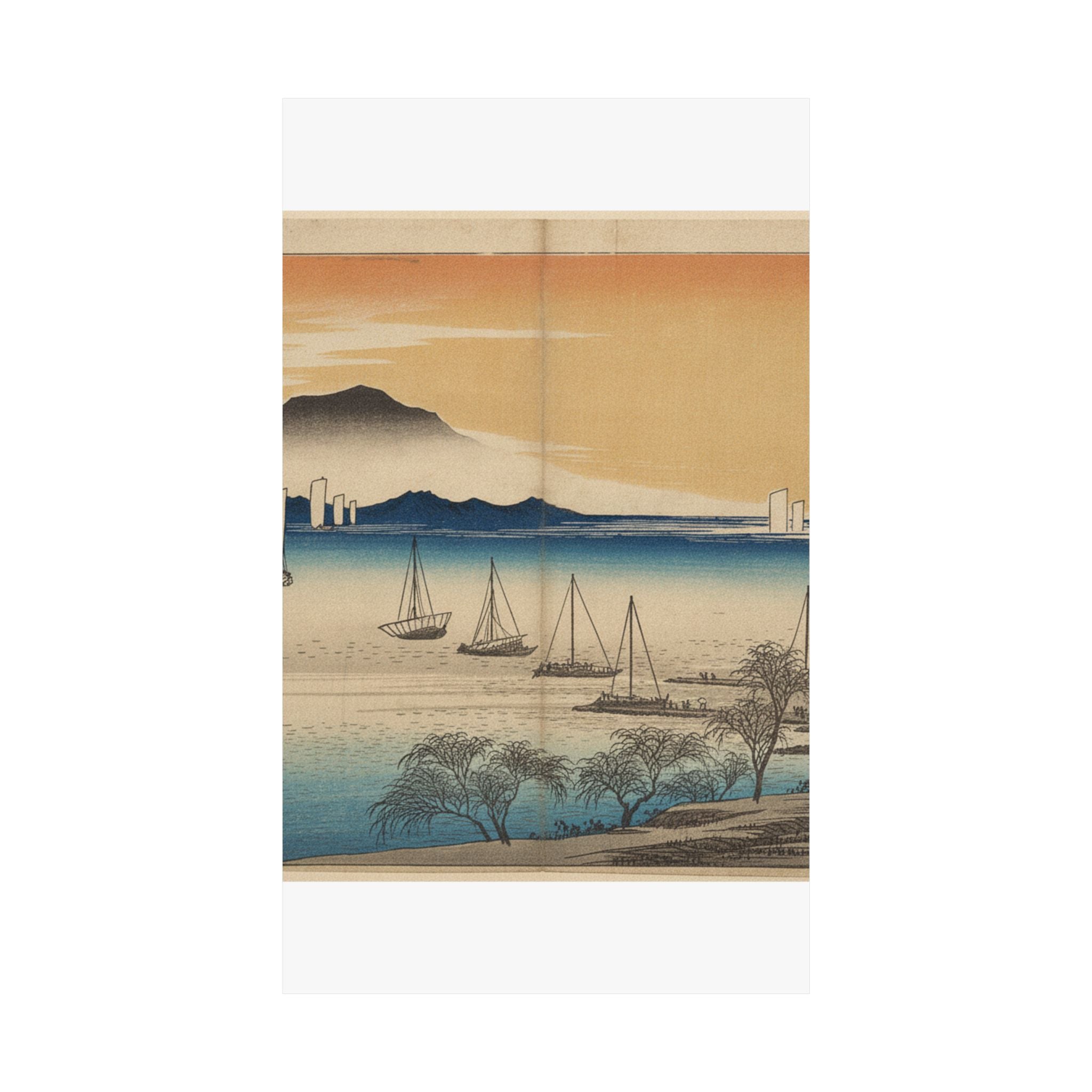 Affirmation — Sailing Boats Returning To Yabase, Lake Biwa — Matte Poster
