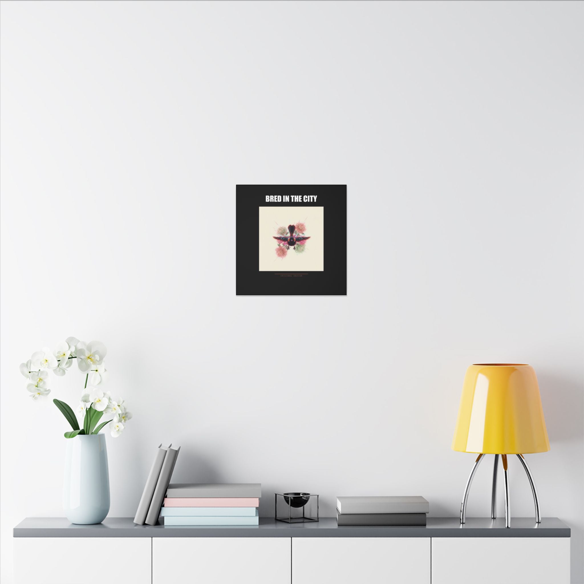 BRED IN THE CITY Flying Bird & Roses Matte Canvas