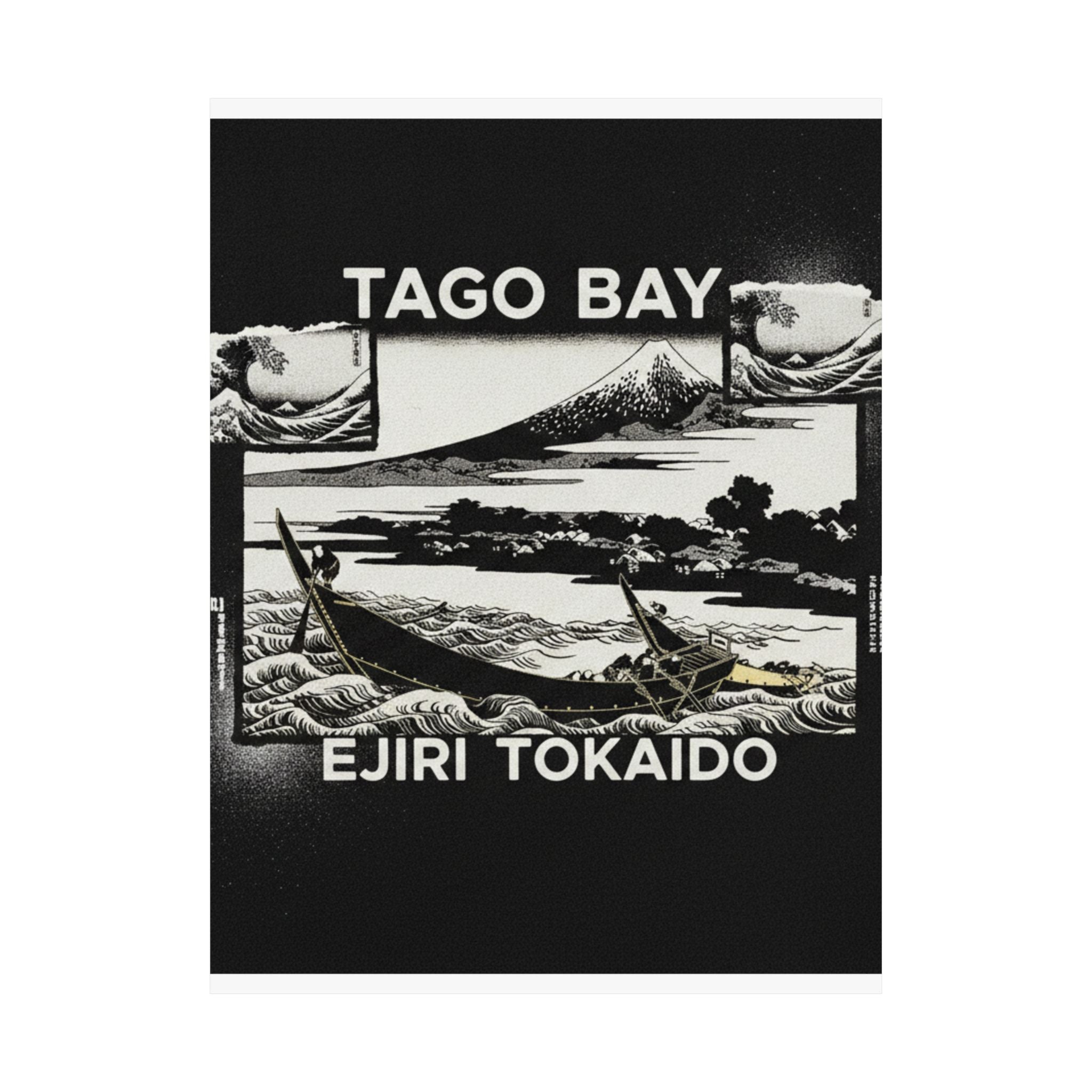 Streetwear Collage — Tago Bay Near Ejiri On The Tōkaidō (Tōkaidō Ejiri Tago No Ura Ryaku Zu), From Th — Matte Poster