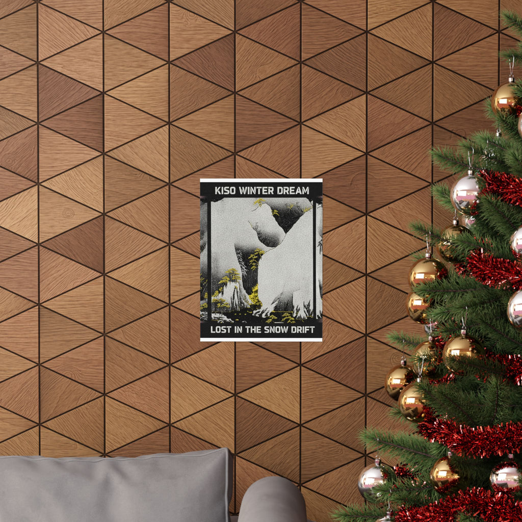 Streetwear Collage — Kiso Gorge In The Snow — Matte Poster