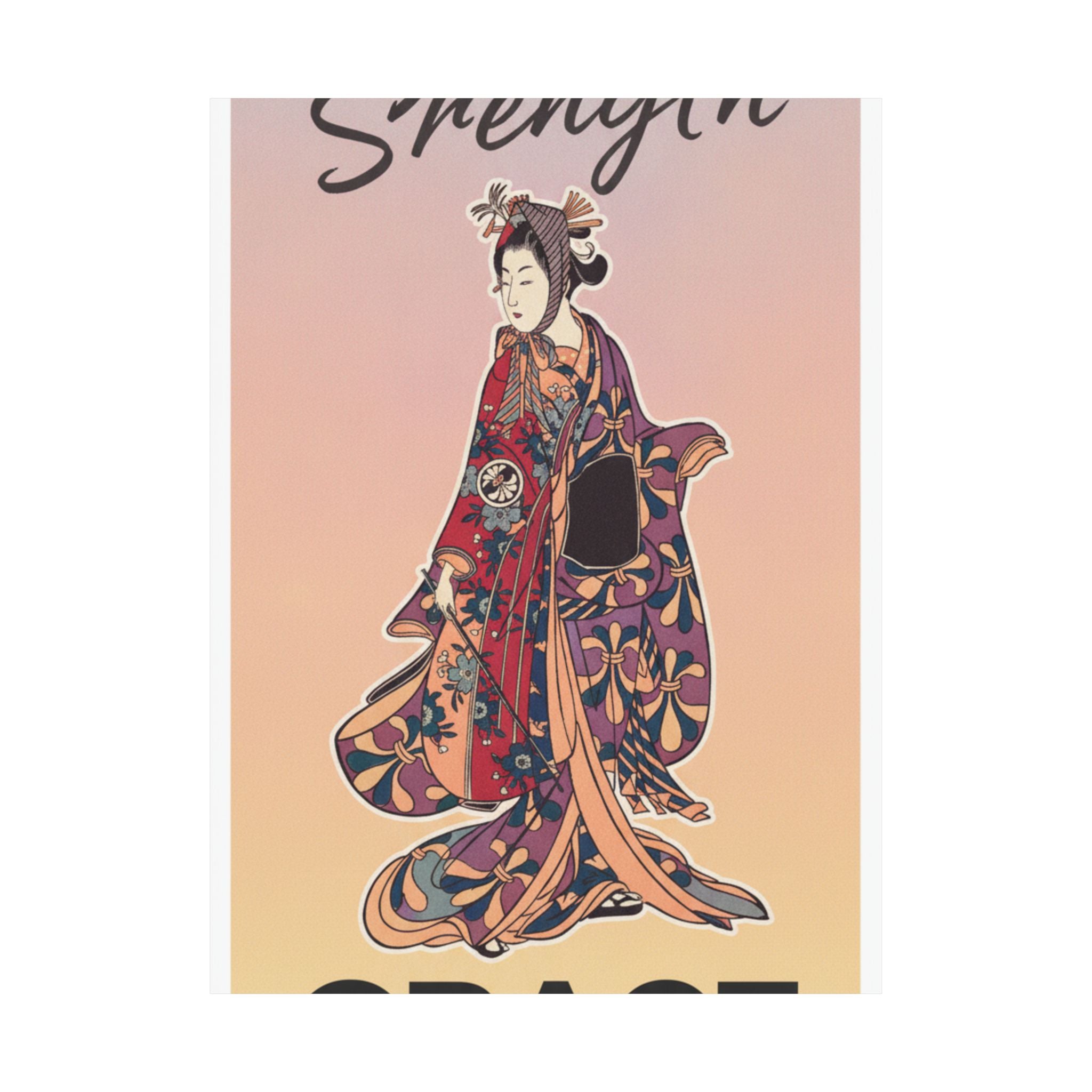 Affirmation — Segawa Kikunojō Ii As A Woman Standing — Matte Poster