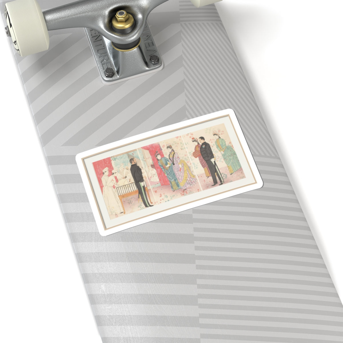 Watercolor — Illustration Of The Empress Visiting A Field Hospital [In Hiroshima] (Yasen Byōi — Kiss-Cut Sticker