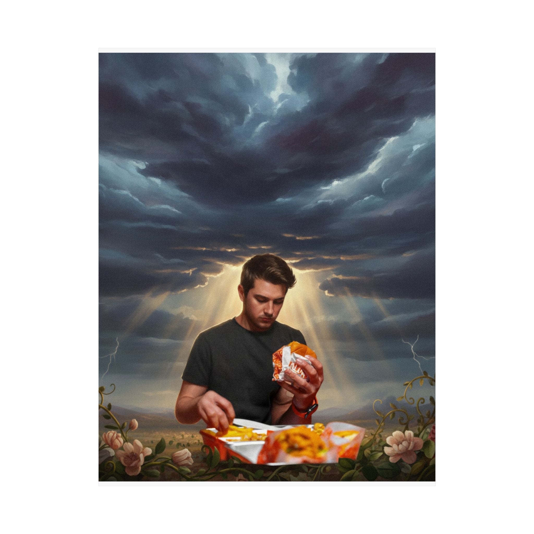 Dramatic Storm — Person — Matte Poster